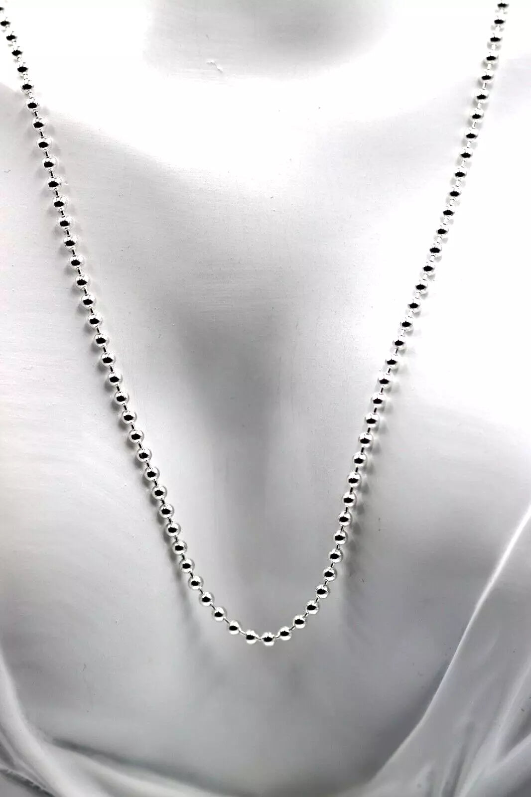 Genuine Sterling Silver 925 Ball Chain Necklace 2.5mm wide balls - choose your length