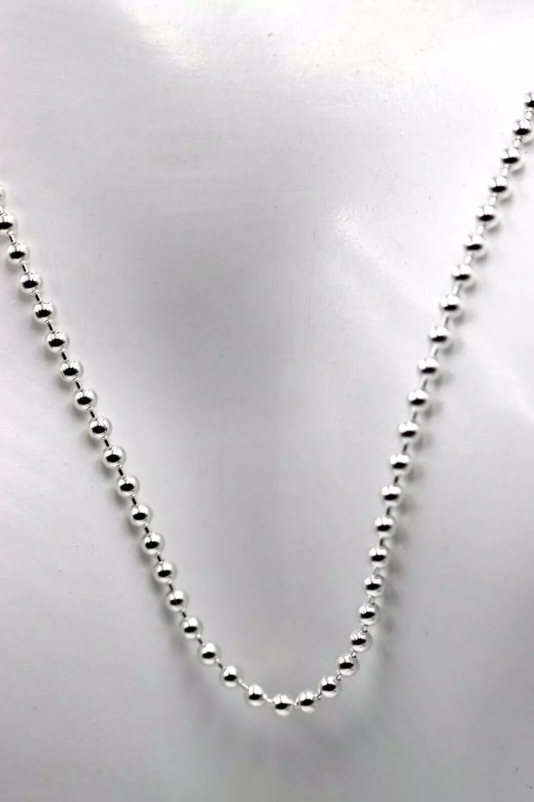 Genuine Sterling Silver 925 Ball Chain Necklace 2.5mm wide balls - choose your length