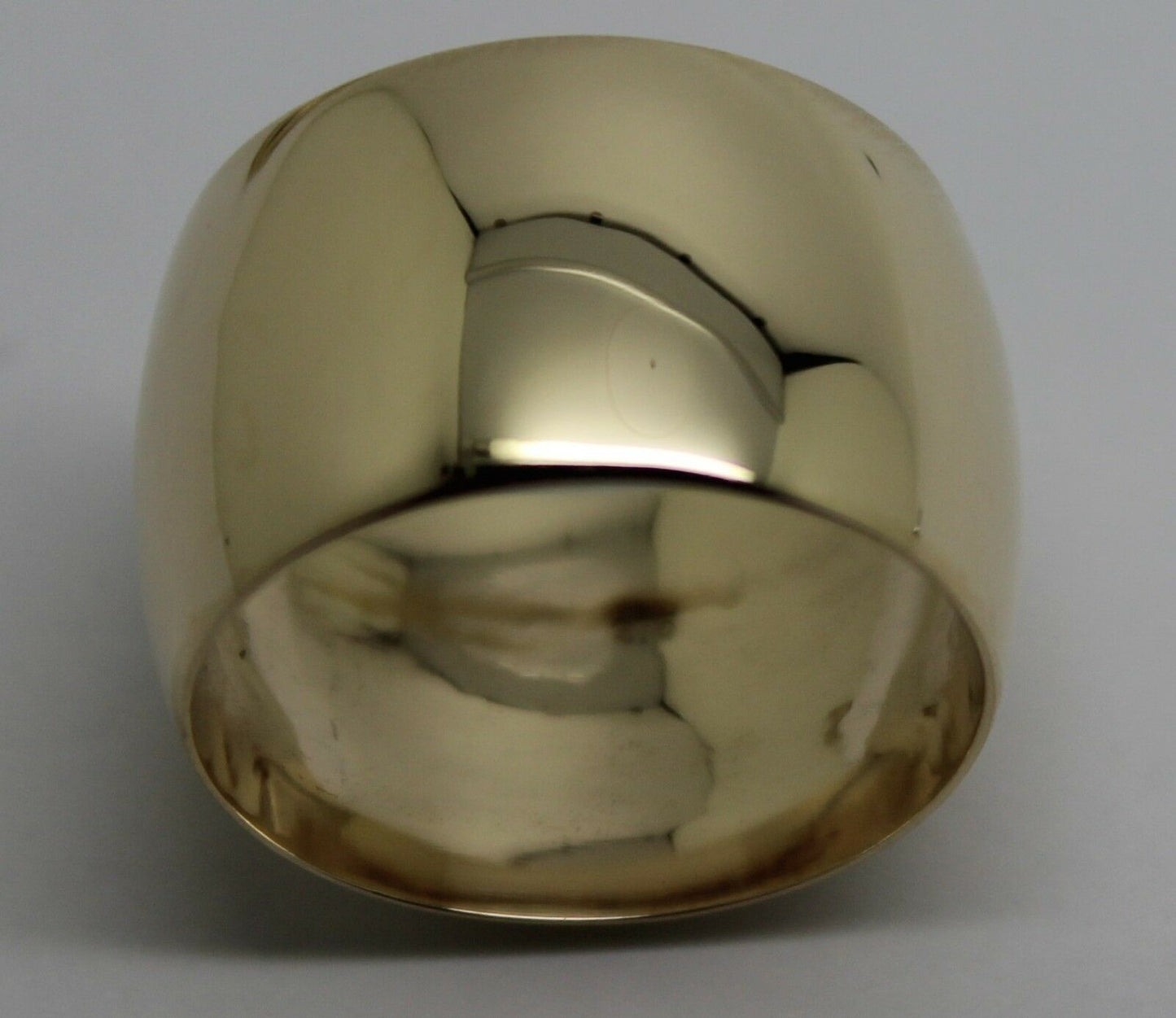 Genuine New Solid 9ct Yellow Gold Full Solid 12mm Wide Barrel Band Ring Size V 1/2