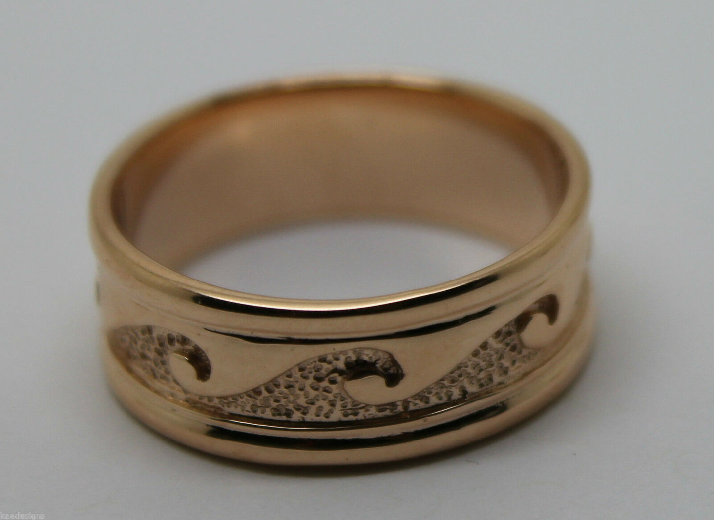 Size R 258 Genuine Solid New 9ct 9kt Yellow, Rose or White Gold Surf Wave Ring