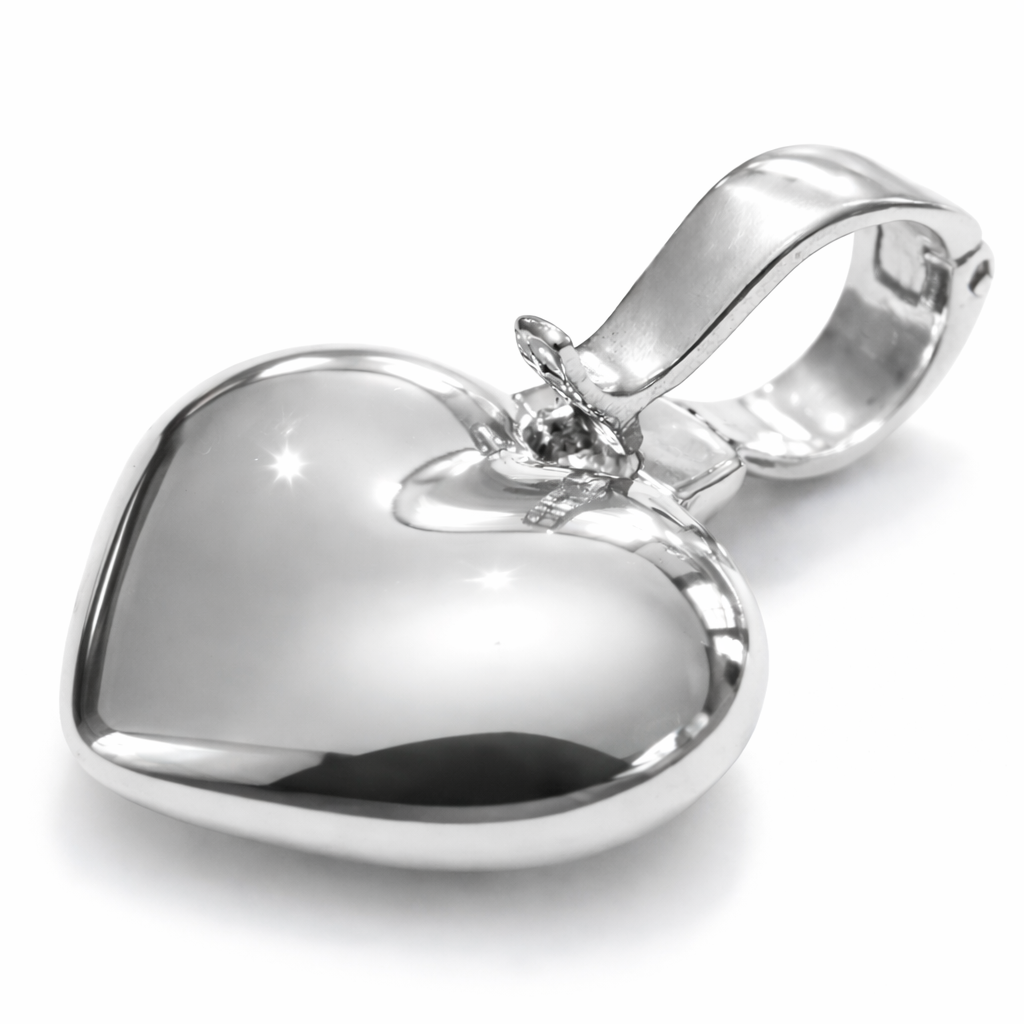 Genuine New 9ct 9k 375 Heavy Full Solid Yellow, Rose or White Gold Heart Pendant With Enhancer