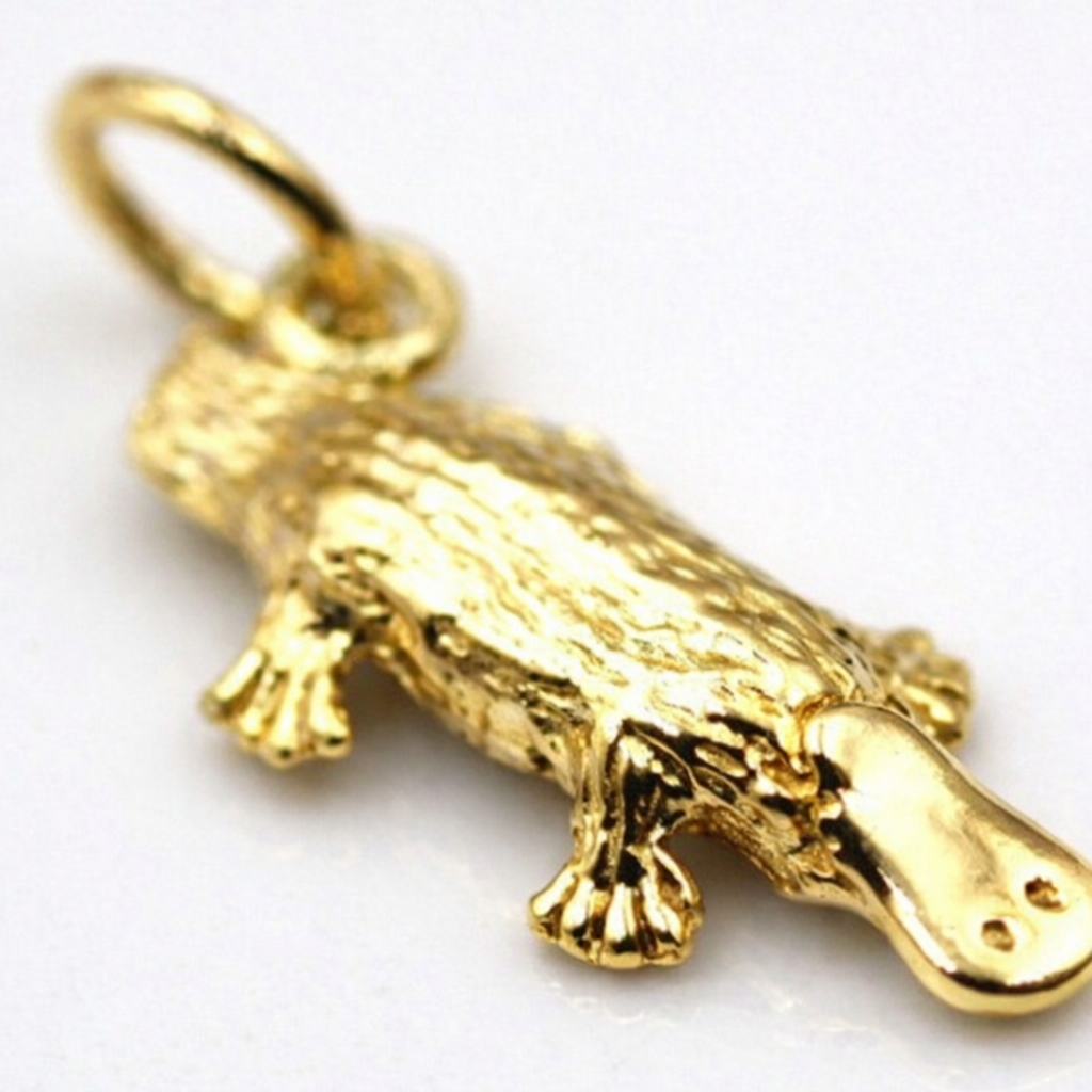 Genuine 9ct 9k 375 Yellow Gold Australian Platypus Charm or Pendant