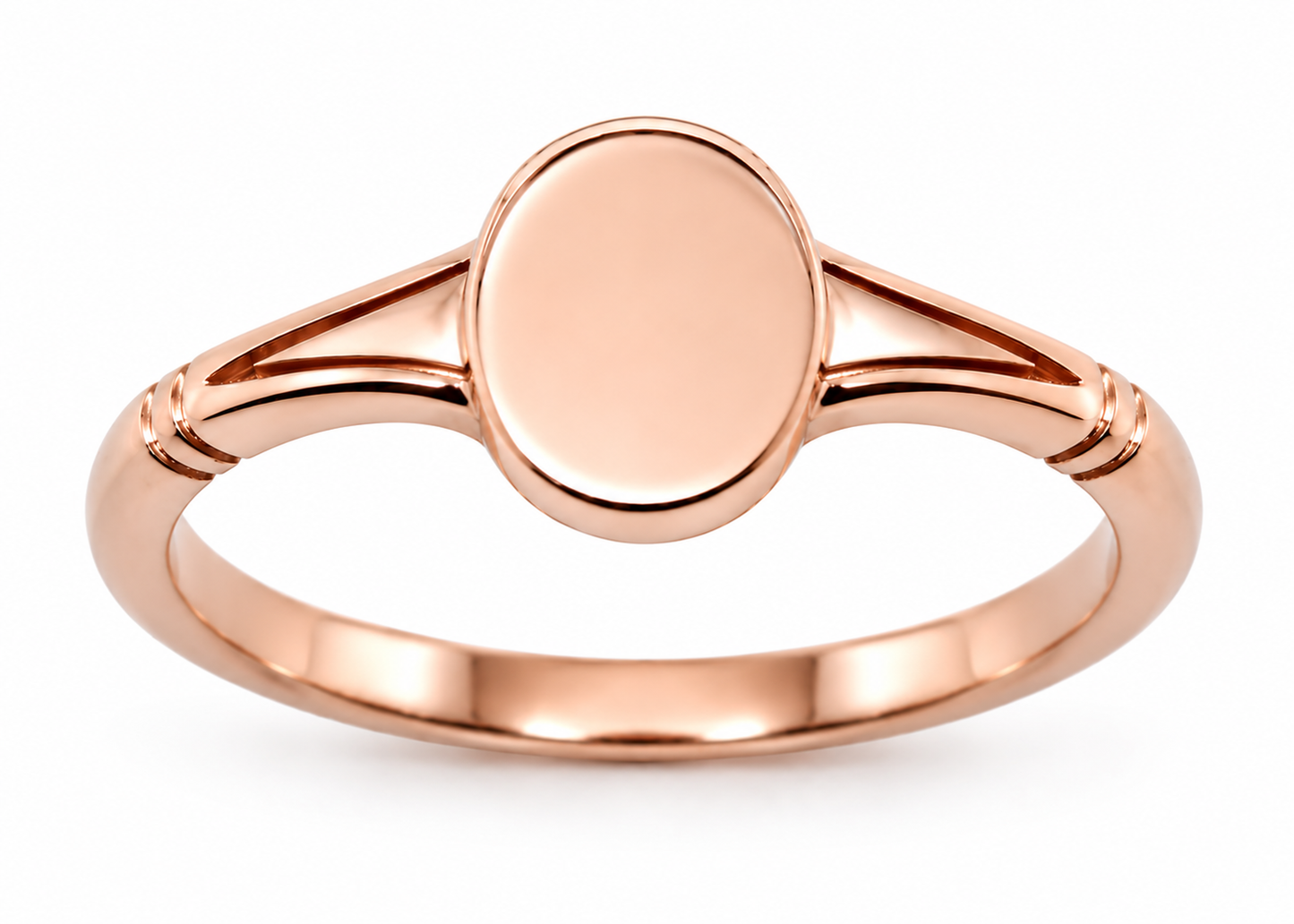 Genuine Solid 9ct 9K 375 Yellow, Rose or White Gold Oval Signet Ring - Choose your size Q to W
