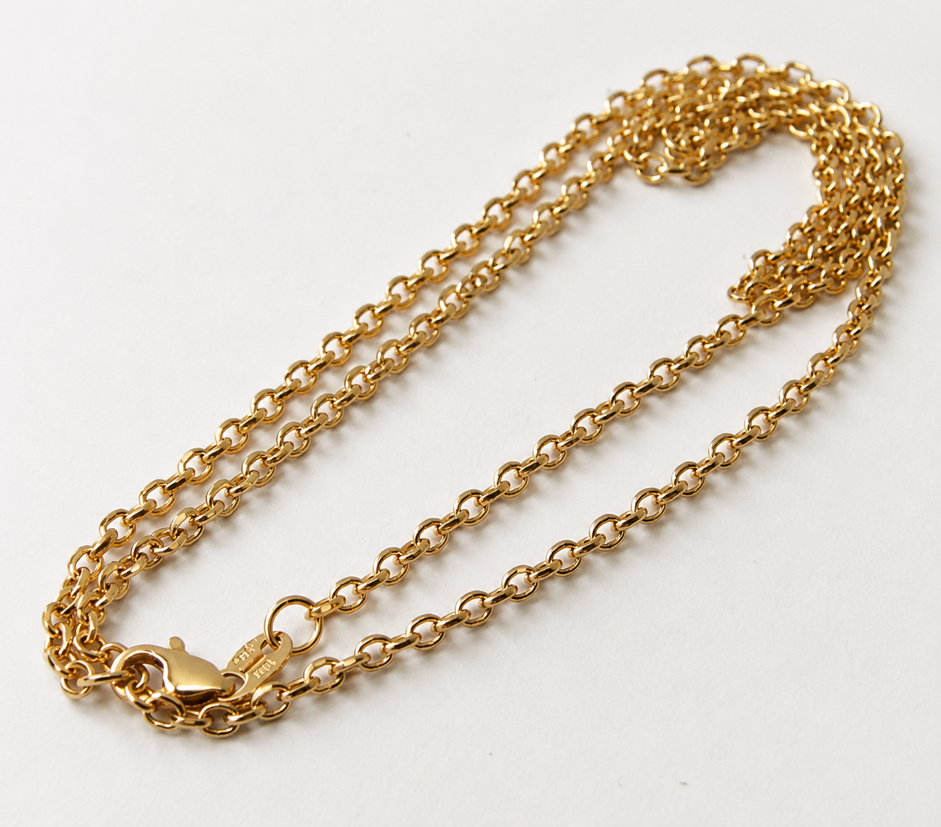 Genuine Solid 9ct Yellow Gold Belcher Cable Chain Necklace 50cm 3.4grams 1.7mm