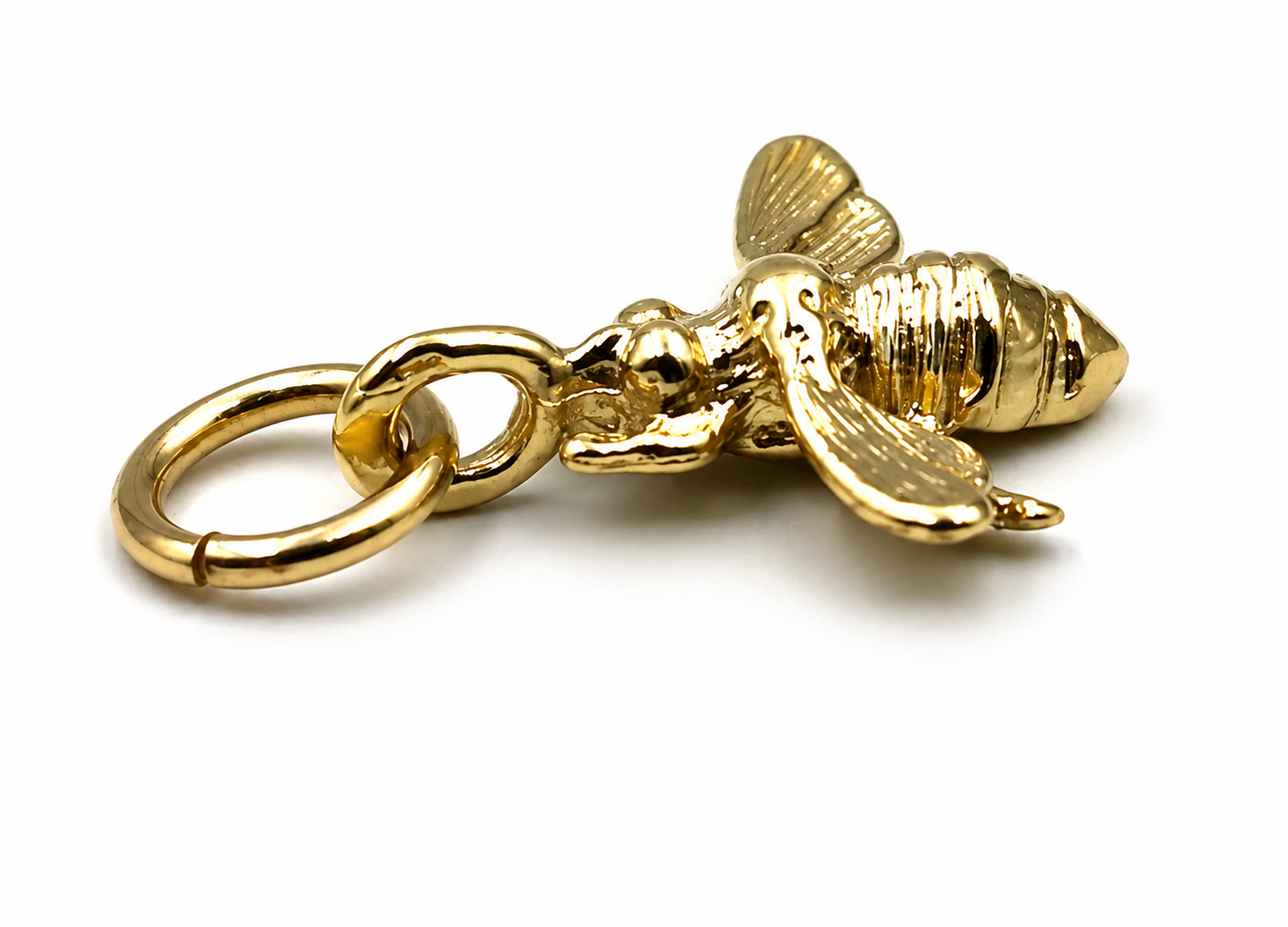 Genuine 9ct Yellow Gold Bee Pendant or Charm