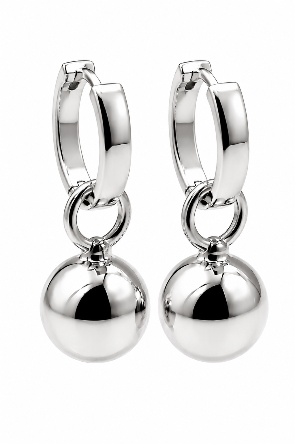 Kaedesigns Genuine 9ct Yellow, Rose or White Gold Hoop 10mm Ball Huggies Earrings