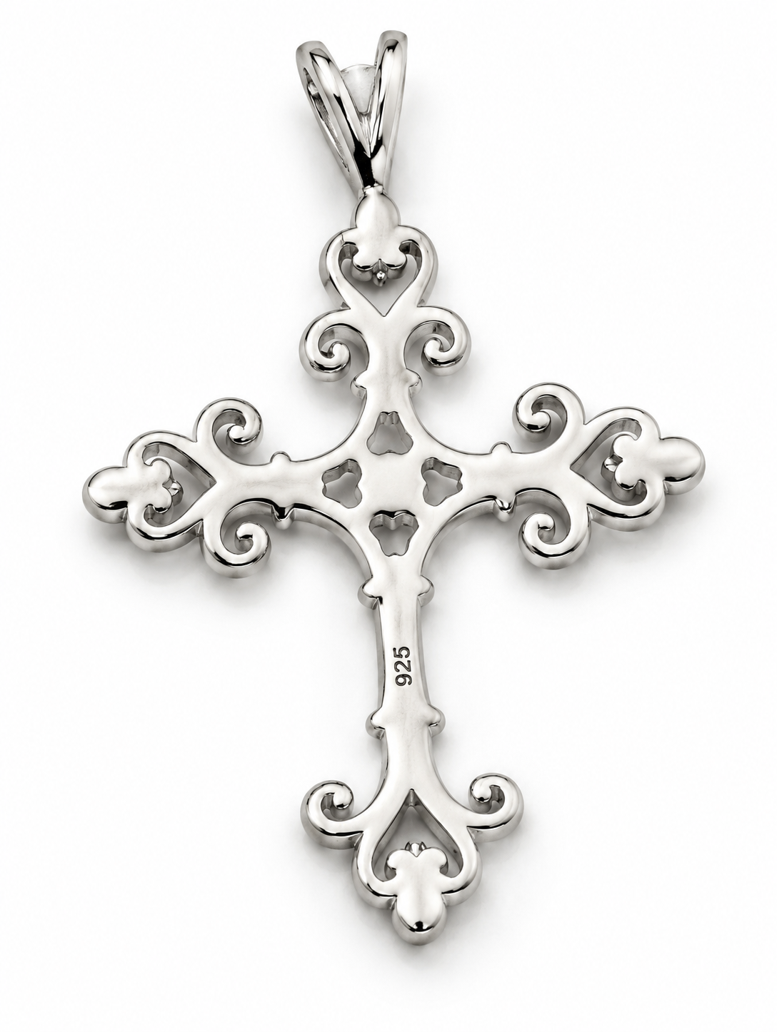 Sterling Silver 925 Fancy Celtic Cross Pendant Charm