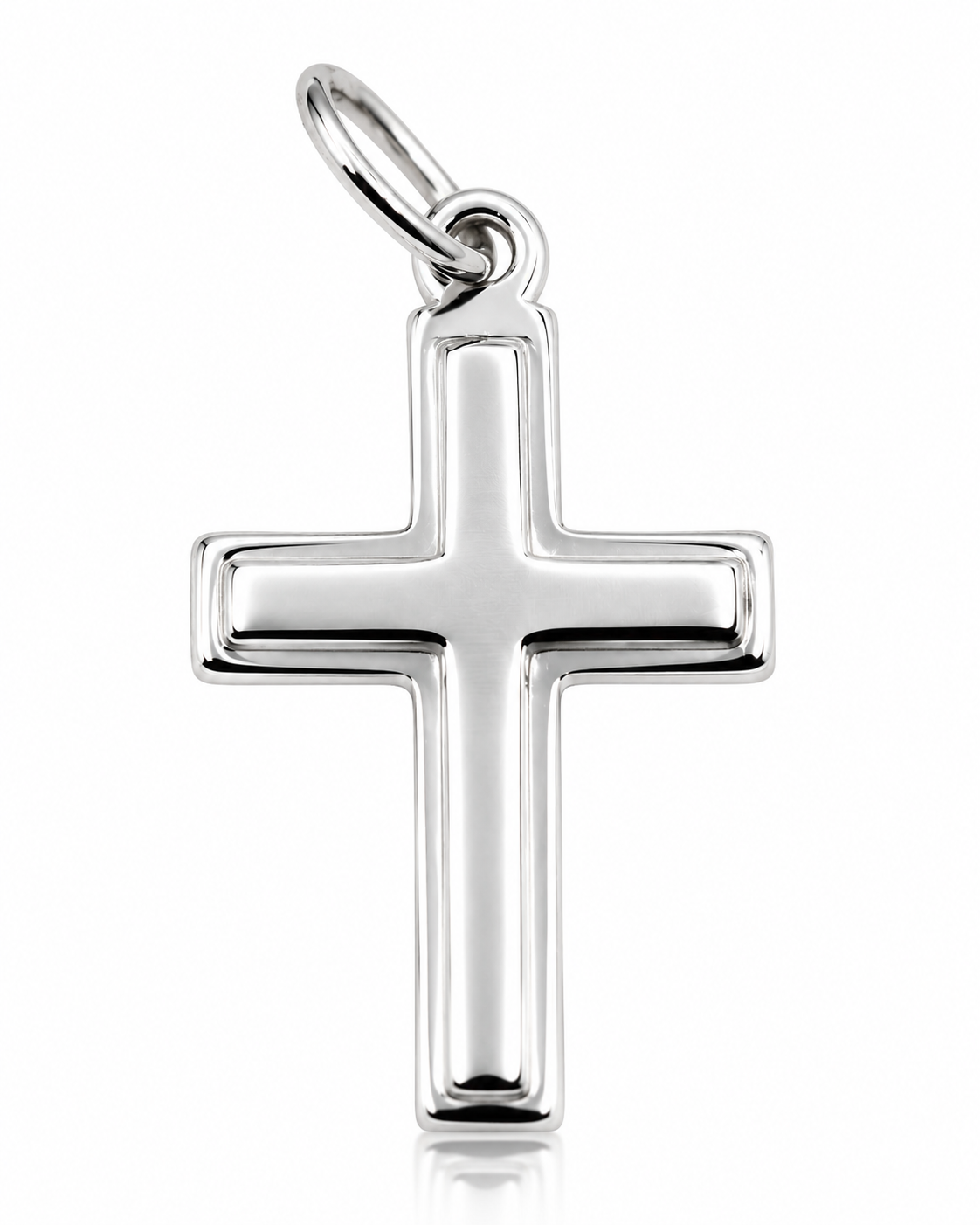 Kaedesigns Genuine Small 18ct 750 Yellow, Rose or White Gold Plain Cross Pendant