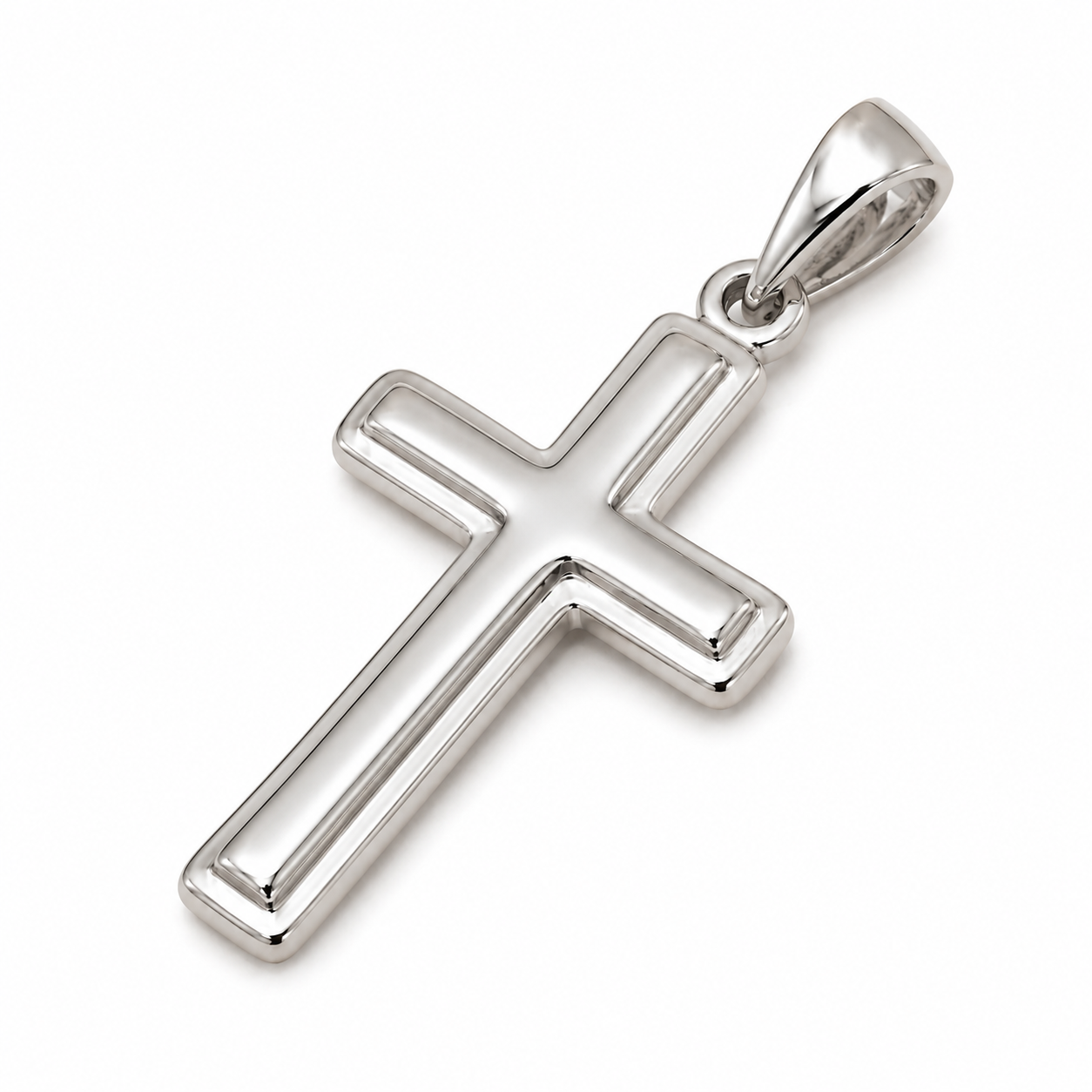 Genuine Small 9ct 9K 375 Yellow, Rose or White Gold Plain Cross Pendant