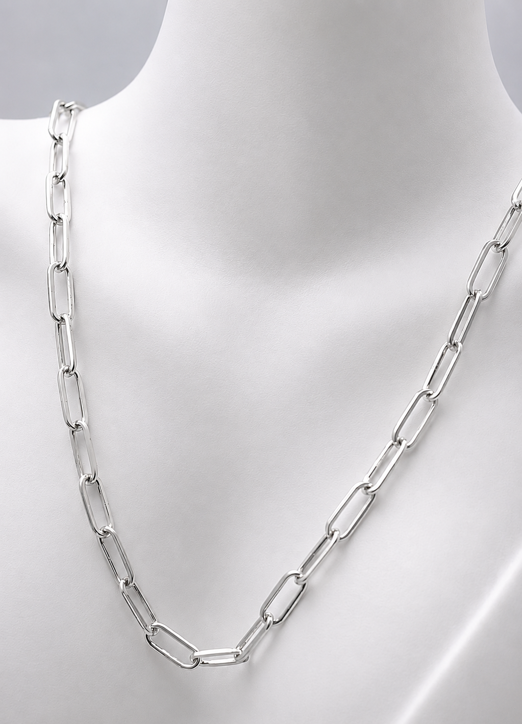 Genuine 9ct 9K 375 Yellow, Rose or White Gold Handmade Solid Paperclip Necklace Chain 40cm