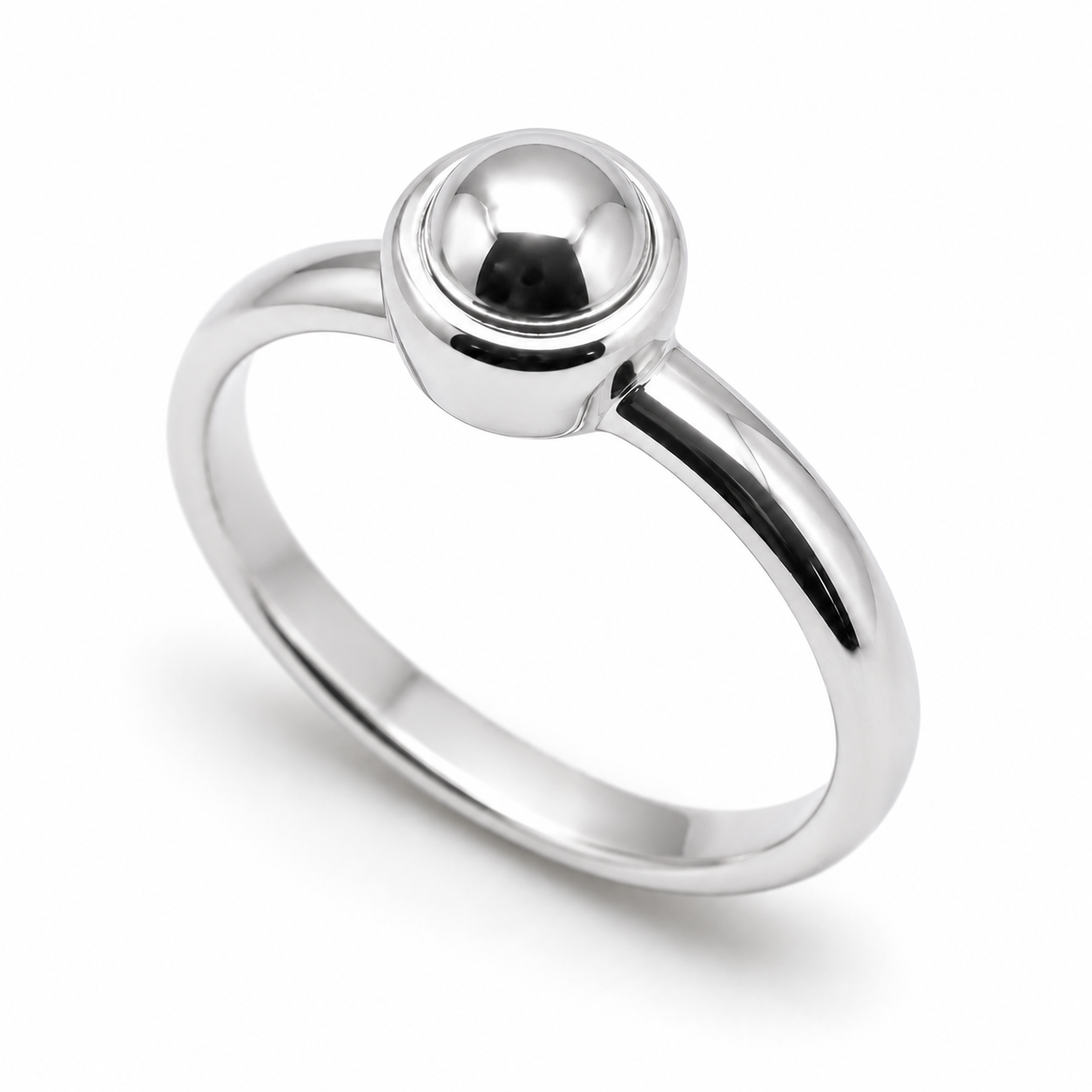 Genuine Solid 9ct 9k 375 Yellow, Rose or White Gold 375 6mm Half Ball Ring - Choose your ring size L to Q