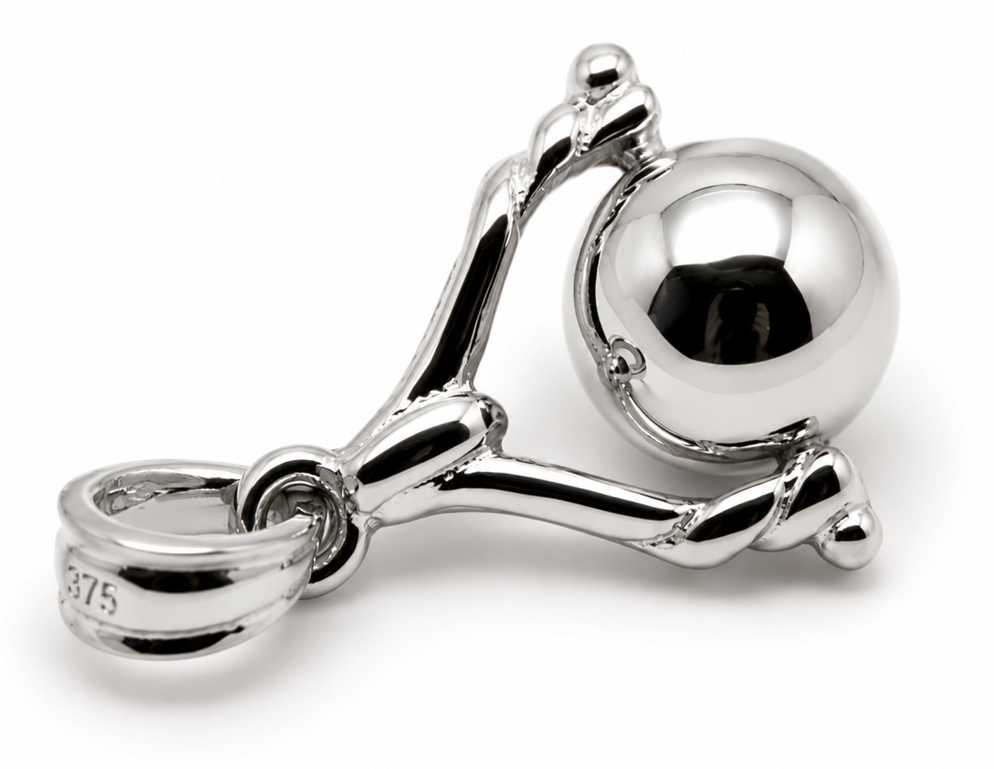 Kaedesigns, 9ct 9K 375 Solid Genuine Yellow, Rose or White Gold 8mm Euro Ball Spinner Pendant