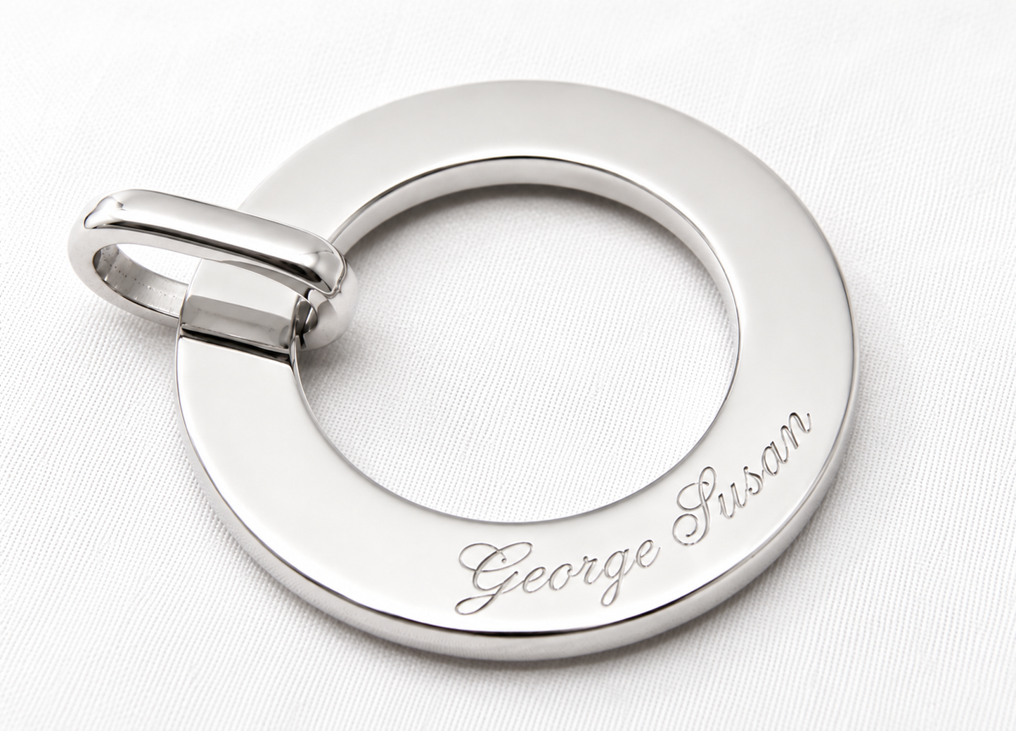 Genuine Solid 9ct Yellow, Rose or White Gold / 375, Personalized & Engravable Circle Pendant