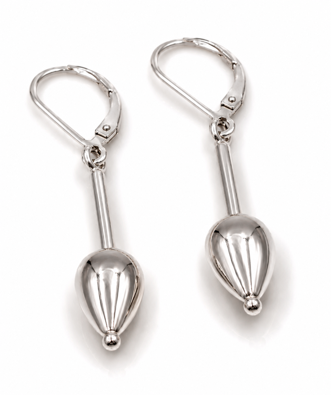 Genuine 9ct 9k 375 Yellow, Rose or White Gold Large Teardrop Dangle Continental Hook Earrings