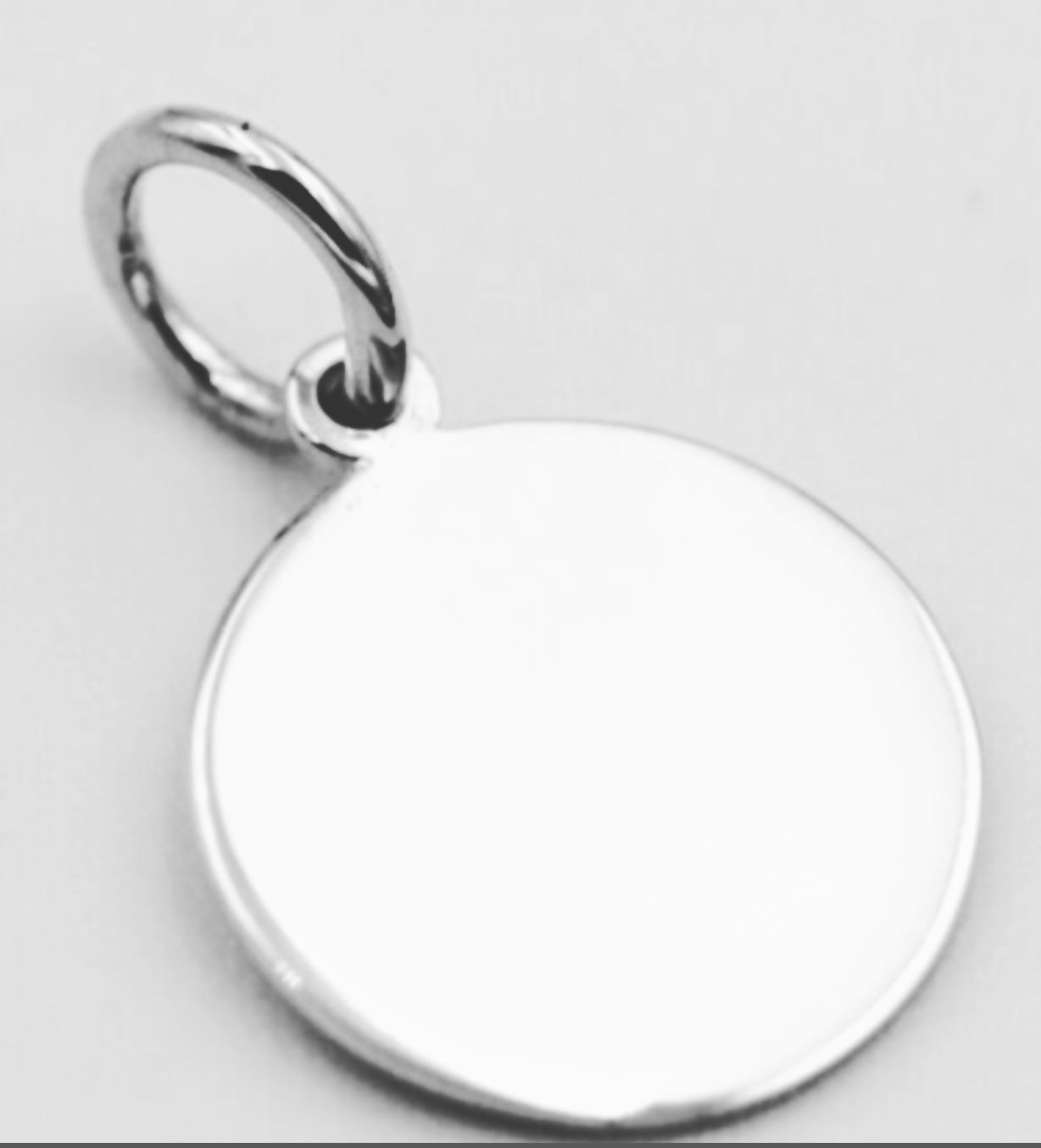 Genuine 9ct 9k Solid Yellow, Rose or White Gold 12mm disc round circle pendant