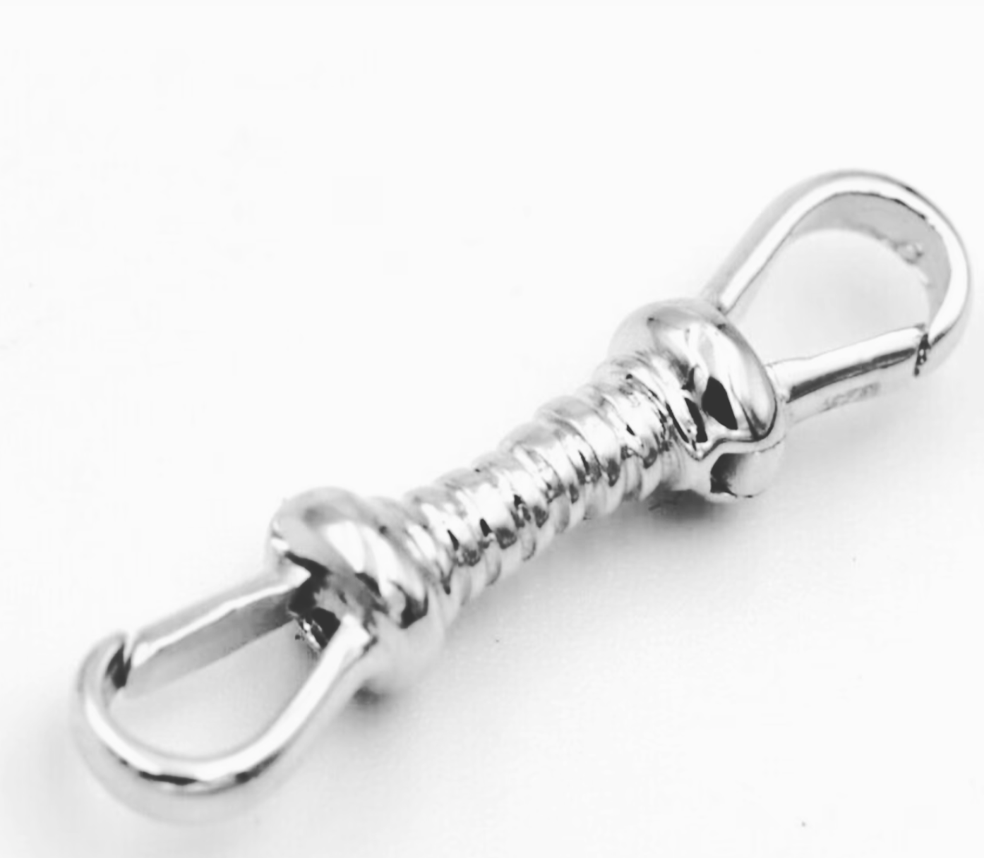Genuine 9ct Yellow, Rose or White Gold Double Dog Clip Albert Swivel Clasp Doesn't Rotate