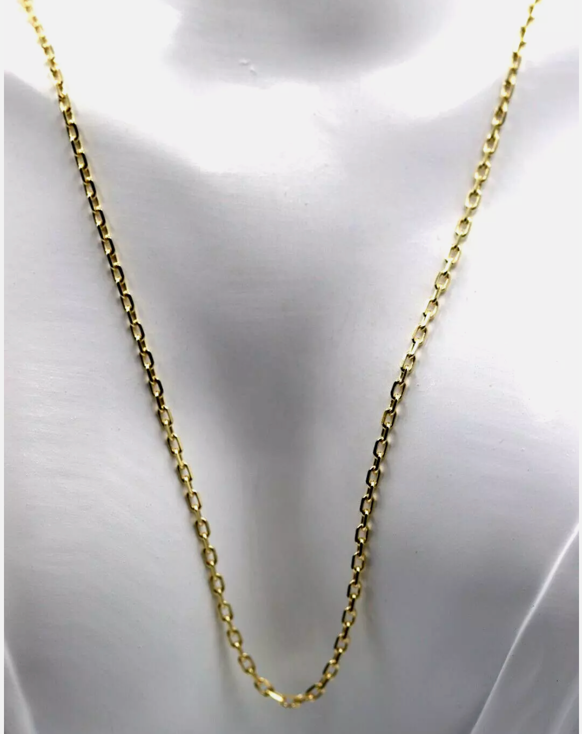 Genuine 750 18k 18ct Yellow Gold Diamond Cut Anchor 2mm 60cm