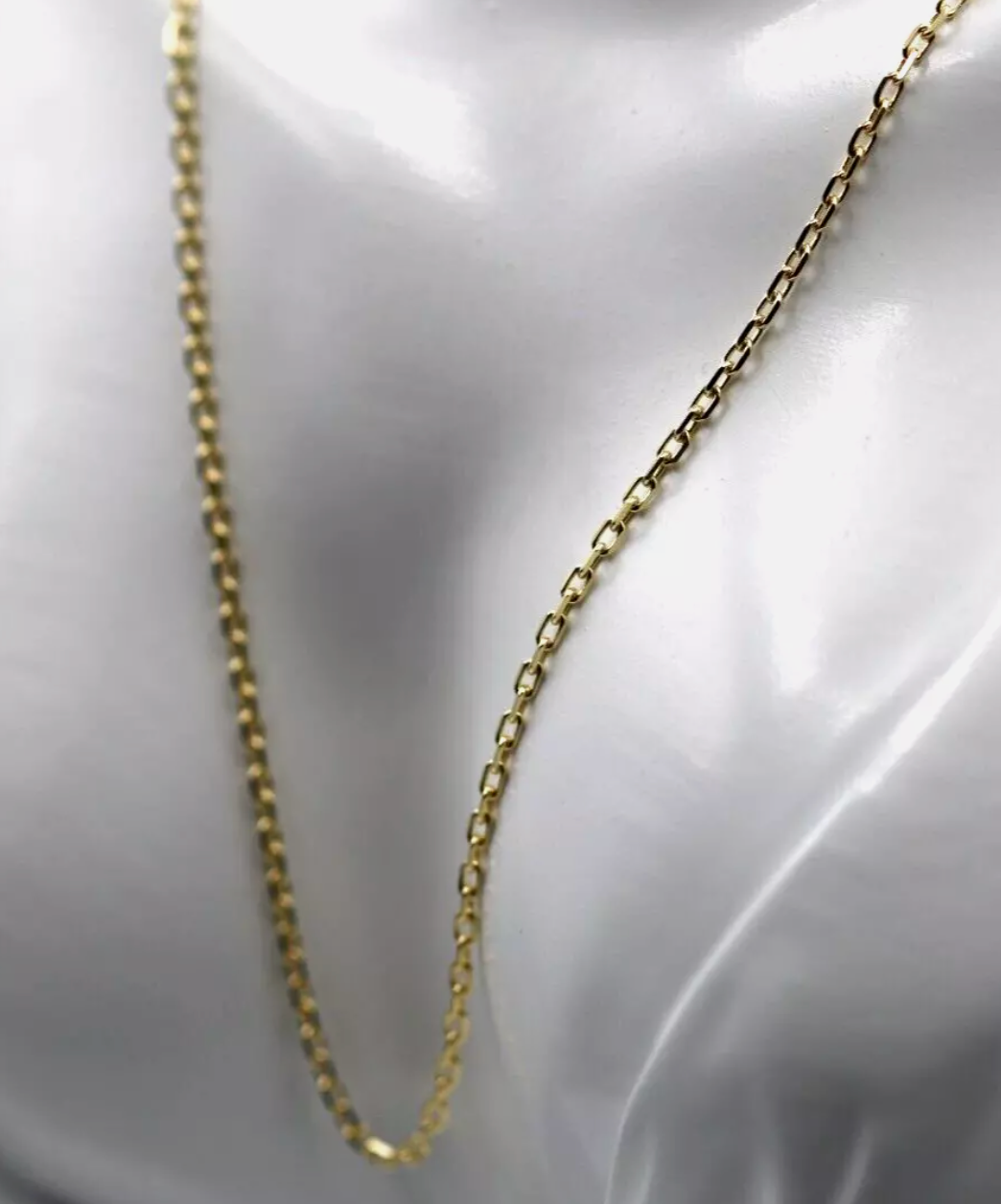 Genuine 750 18k 18ct Yellow Gold Diamond Cut Anchor 2mm 60cm