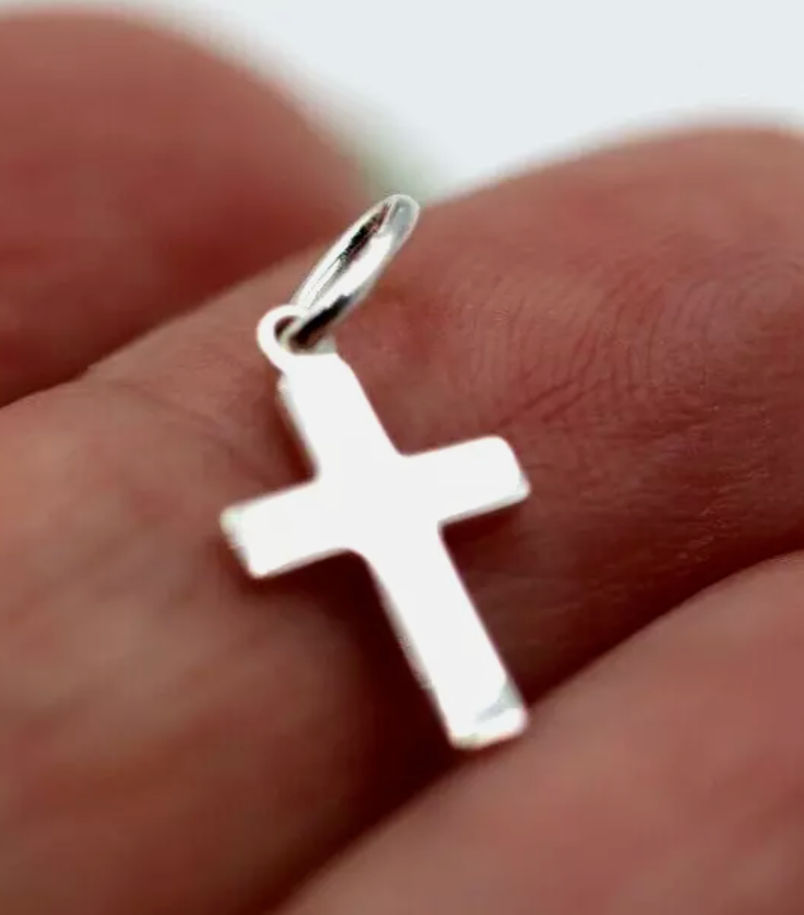 Genuine 18ct or 9ct Yellow, Rose or White Gold Cross Tiny Small Pendant / Charm 14mm x 8mm
