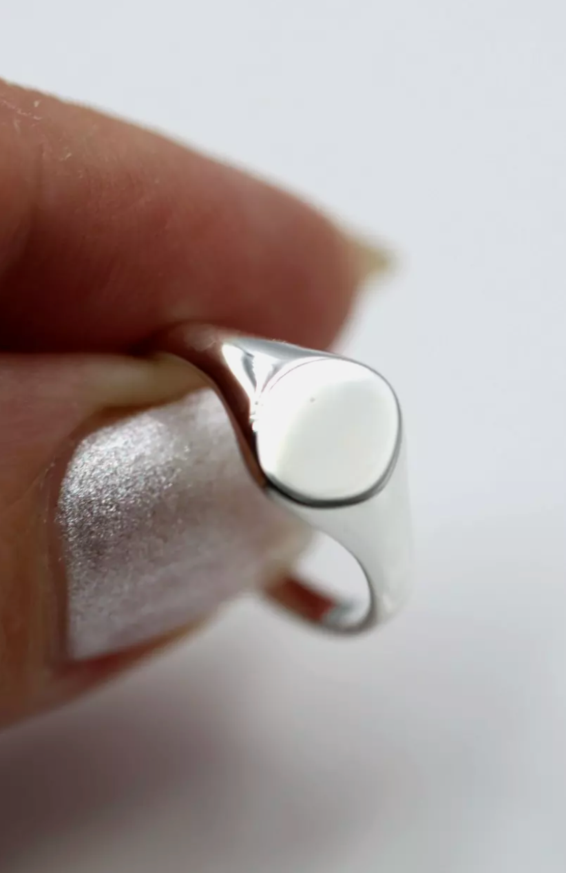 Genuine Sterling Silver 925 Signet Ring 9mm x 7mm - In your ring size