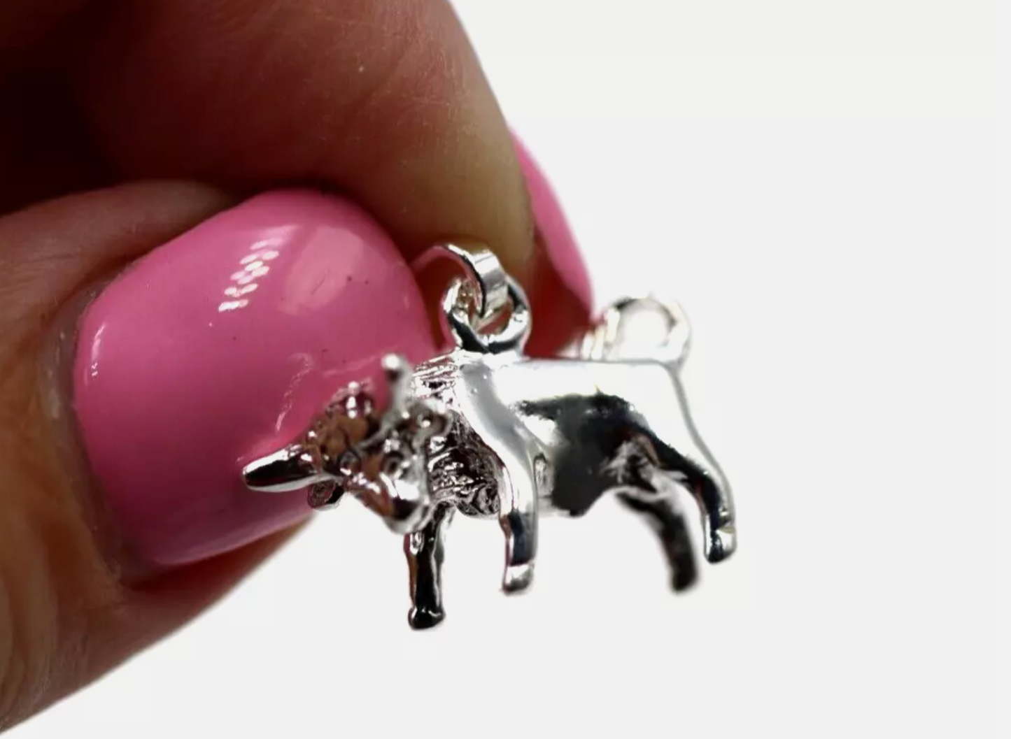 Genuine Sterling Silver 925 Taurus Zodiac Bull Charm / Pendant