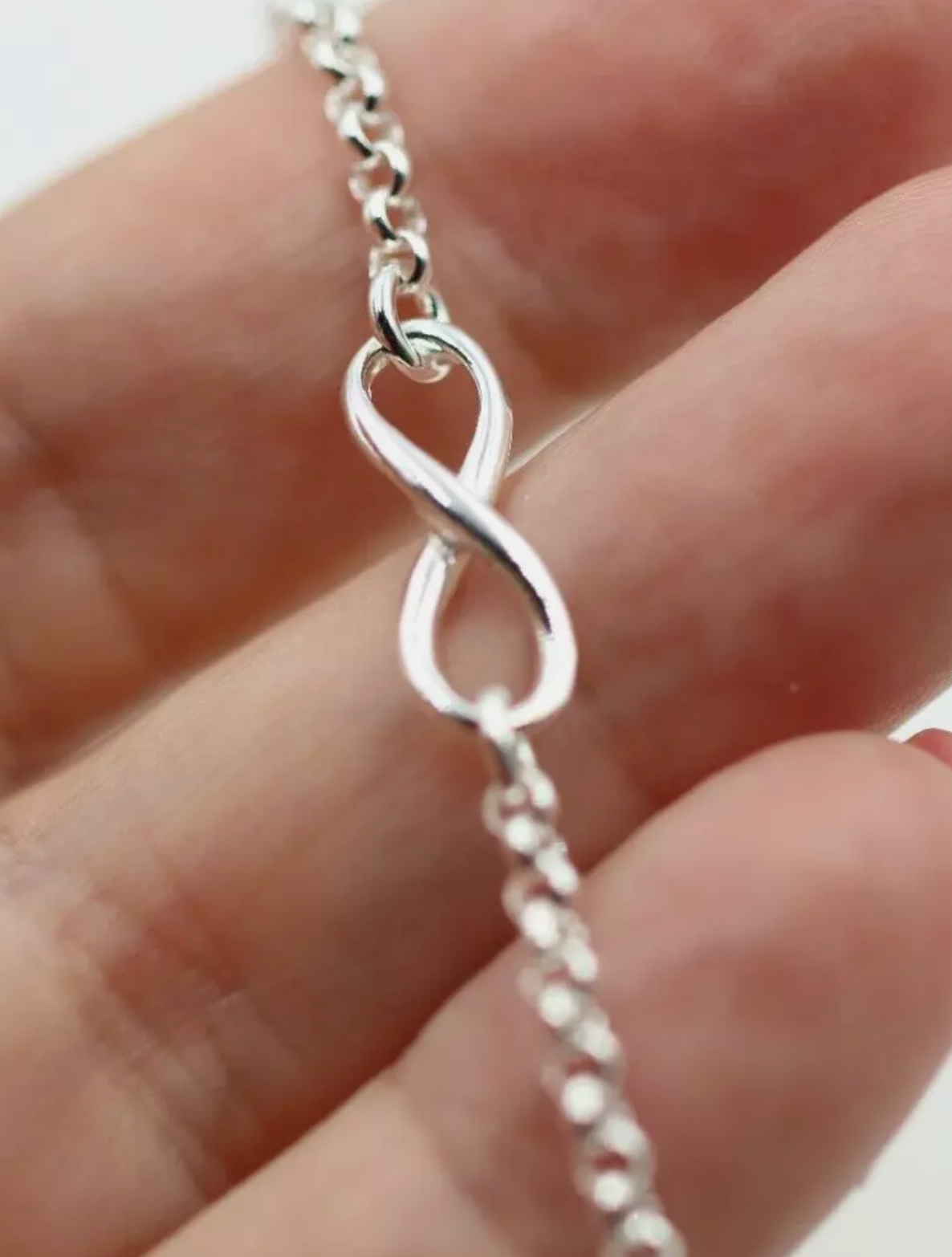 Sterling Silver 925 Infinity Belcher Anklet 23cm Chain + 3cm Extender
