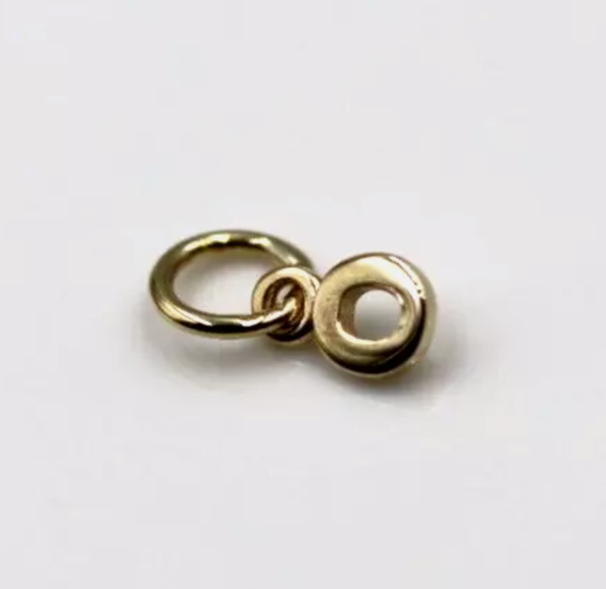 Genuine 9ct 9kt Genuine Tiny Very Small Yellow Gold Initial Pendant Charm O
