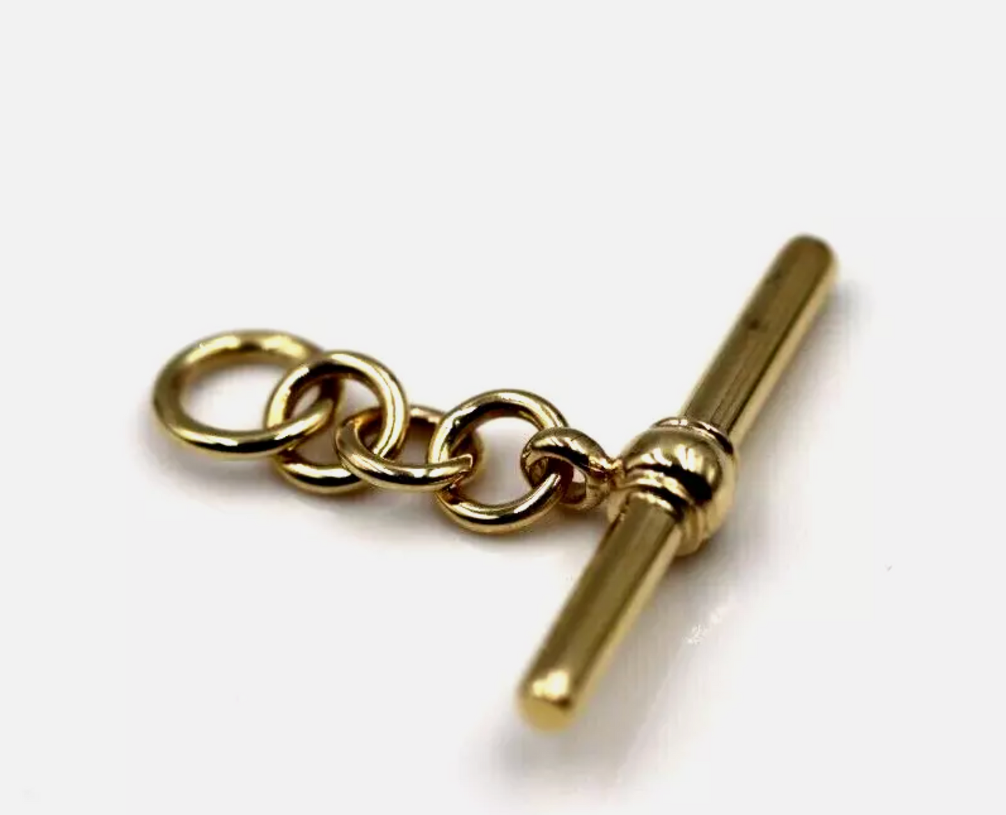 Genuine 9ct Yellow, Rose or White Gold T Bar T-Bar for Albert Chain / Necklace