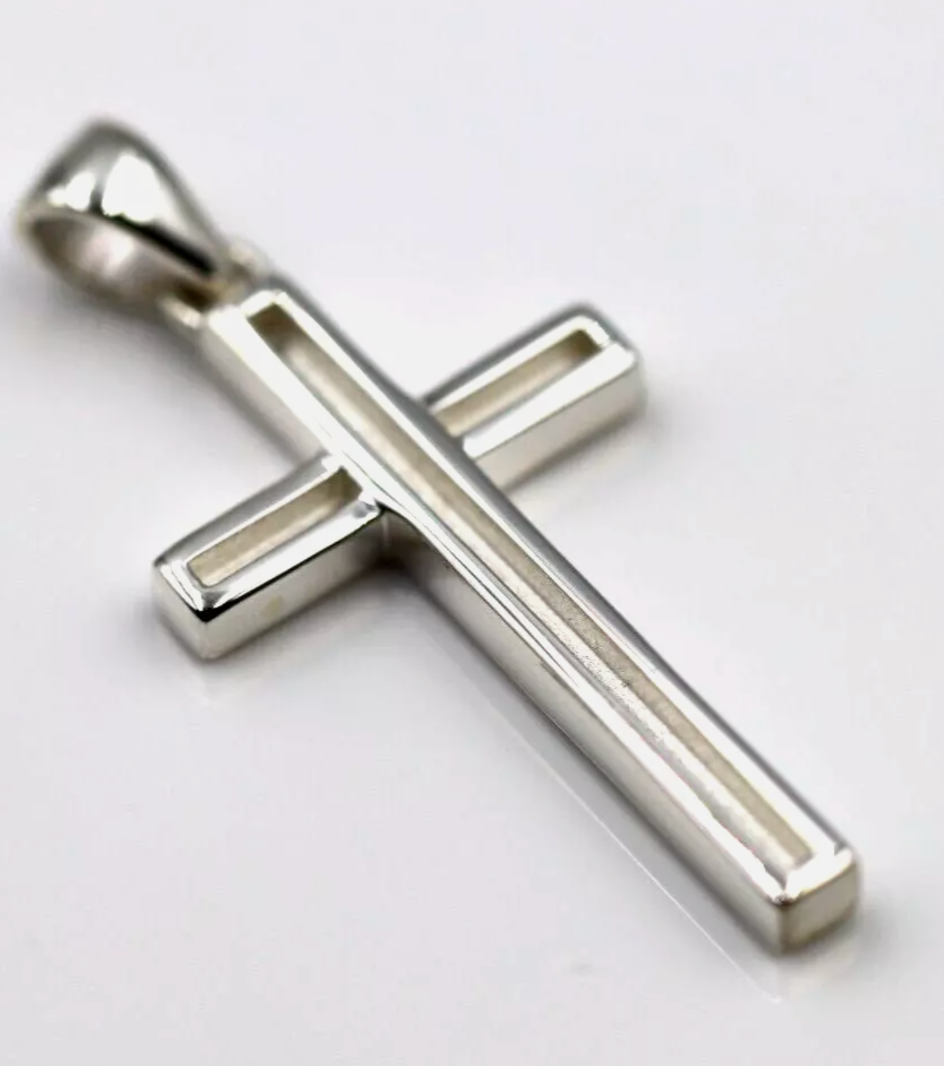 Kaedesigns Genuine Large Sterling Silver Cross Pendant 38mm x 20mm
