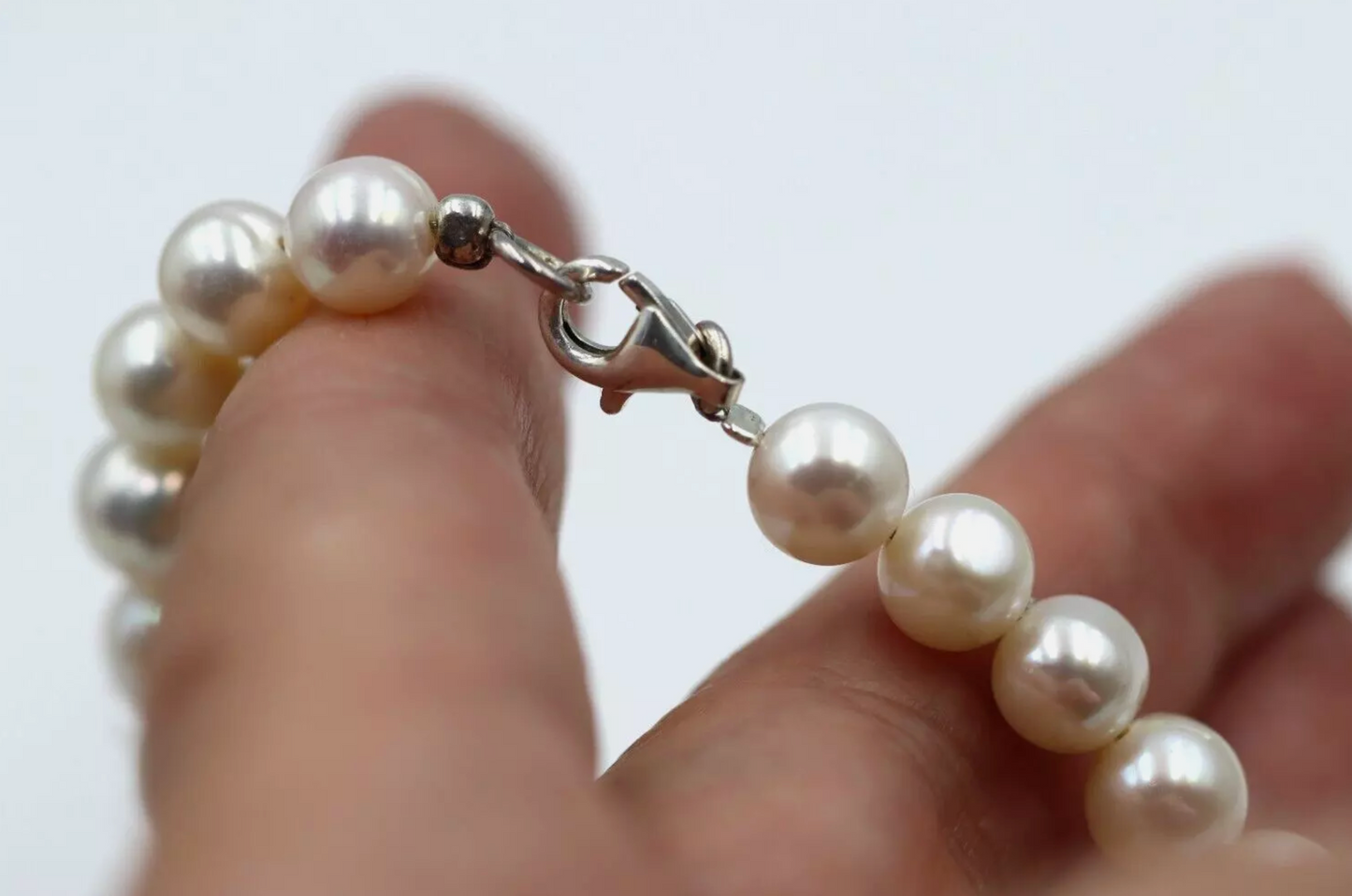 Freshwater 8mm Pearl Bracelet + Sterling Silver 925 clasp 21cm or 24cm