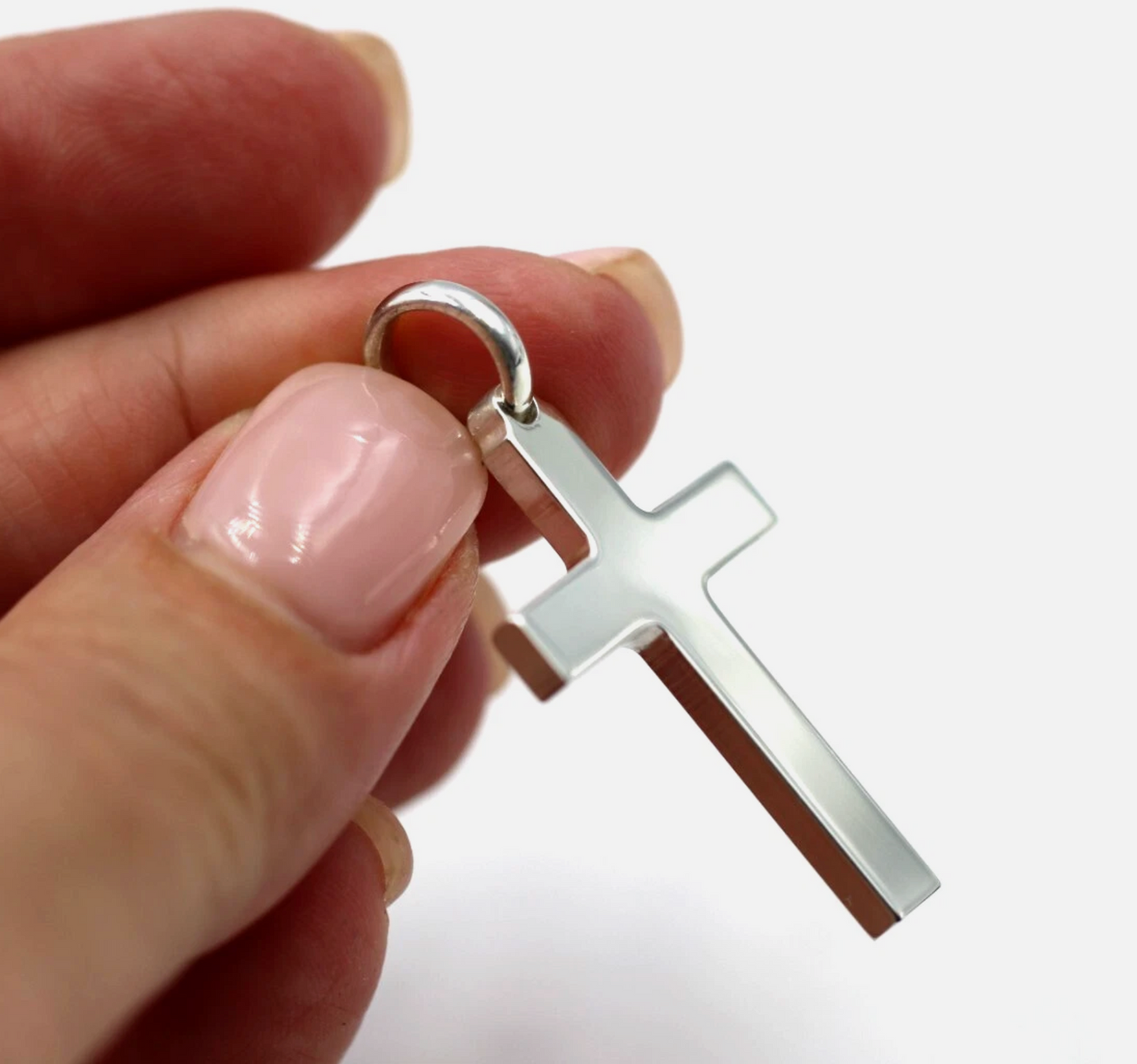 Kaedesigns Genuine Large Sterling Silver Cross Pendant 35mm x 22mm 7mm bail
