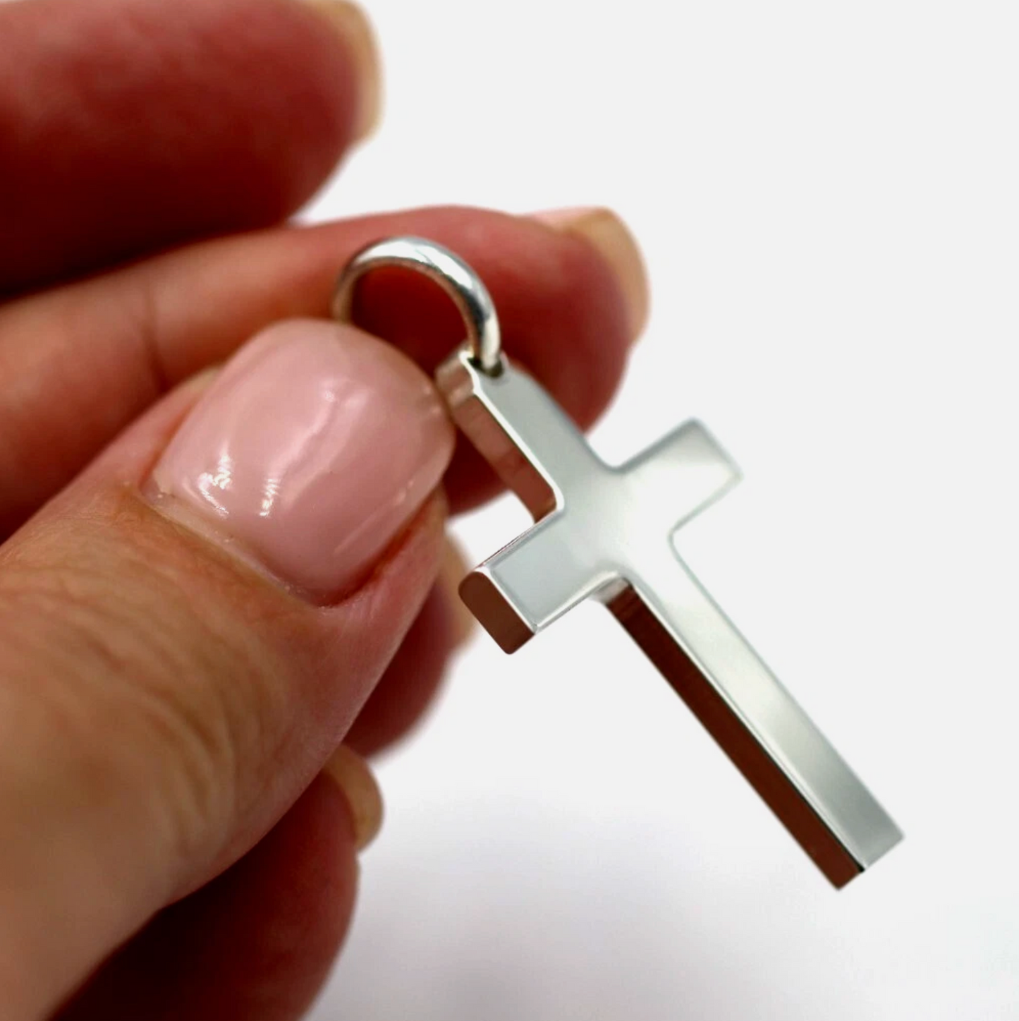 Kaedesigns Genuine Large Sterling Silver Cross Pendant 35mm x 22mm 7mm bail