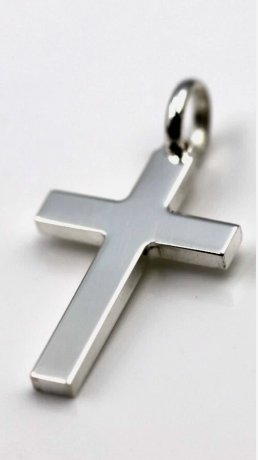 Kaedesigns Genuine Large Sterling Silver Cross Pendant 35mm x 22mm 7mm bail