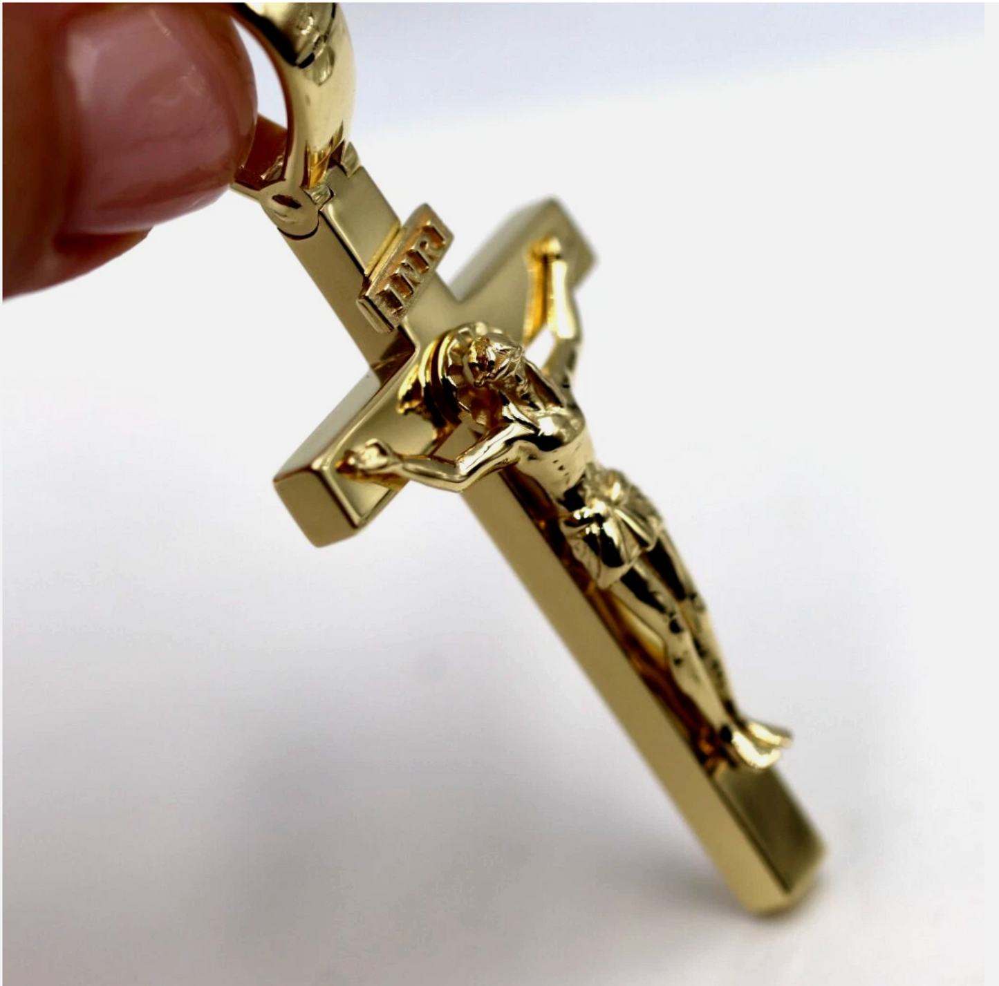 Genuine 18ct 750 Yellow, Rose or White Gold Solid Huge Large Heavy Crucifix Cross Pendant 40g