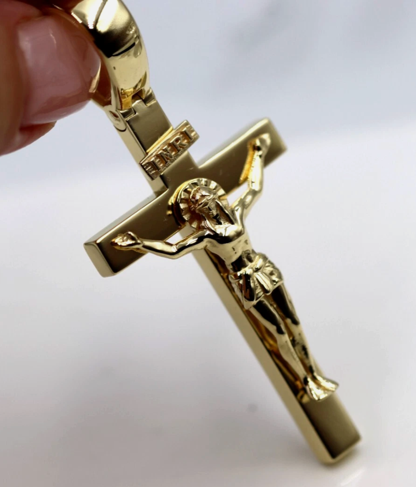 Genuine 18ct 750 Yellow, Rose or White Gold Solid Huge Large Heavy Crucifix Cross Pendant 40g