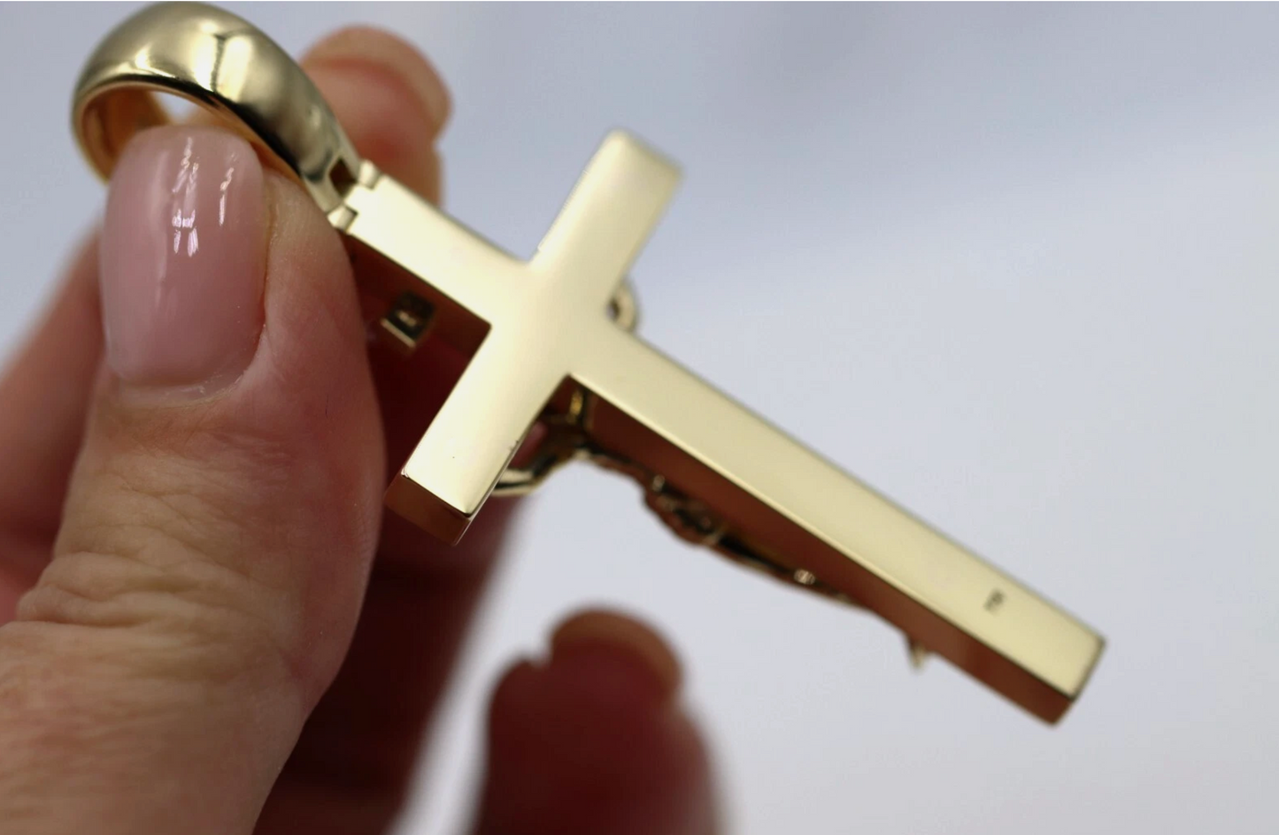 Genuine 18ct 750 Yellow, Rose or White Gold Solid Huge Large Heavy Crucifix Cross Pendant 40g