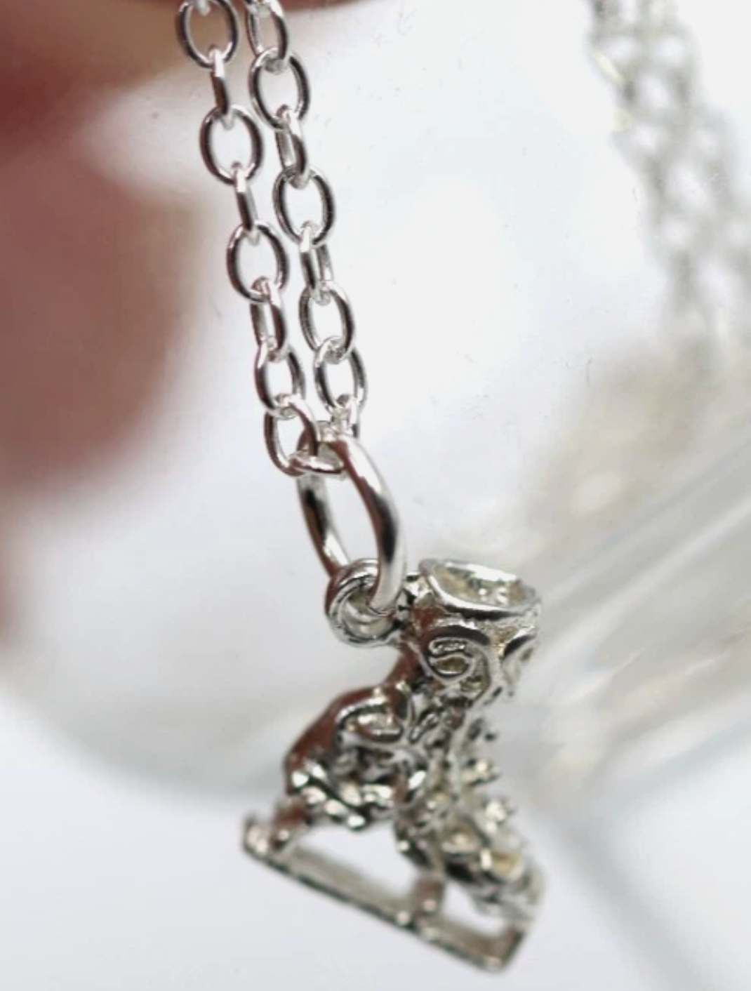Sterling Silver 925 Ice Skate Pendant Charm + 45cm Necklace Chain