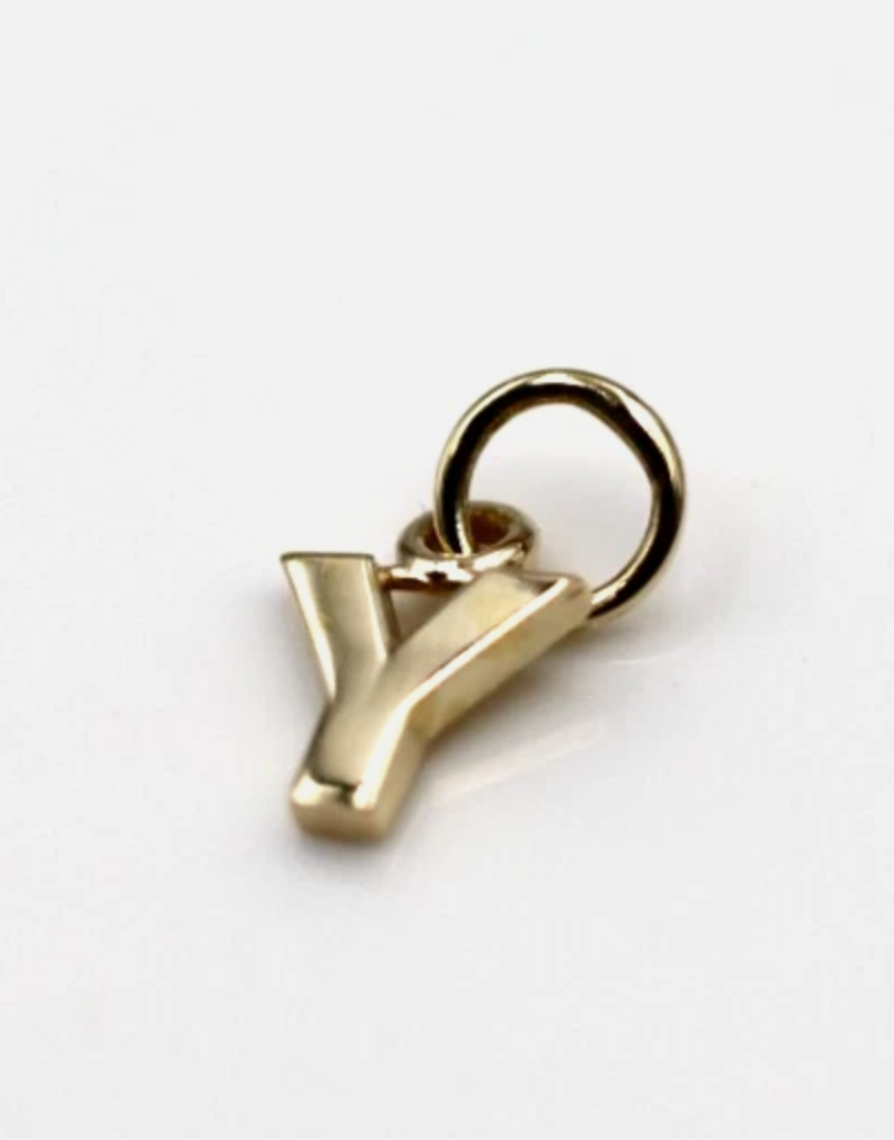 Kaedesigns, Genuine 9ct 9kt Genuine Solid Yellow, Rose or White Gold Initial Pendant Y