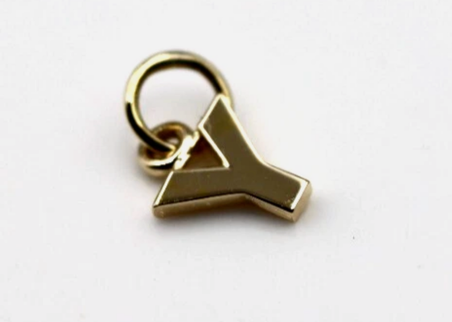Kaedesigns, Genuine 9ct 9kt Genuine Solid Yellow, Rose or White Gold Initial Pendant Y