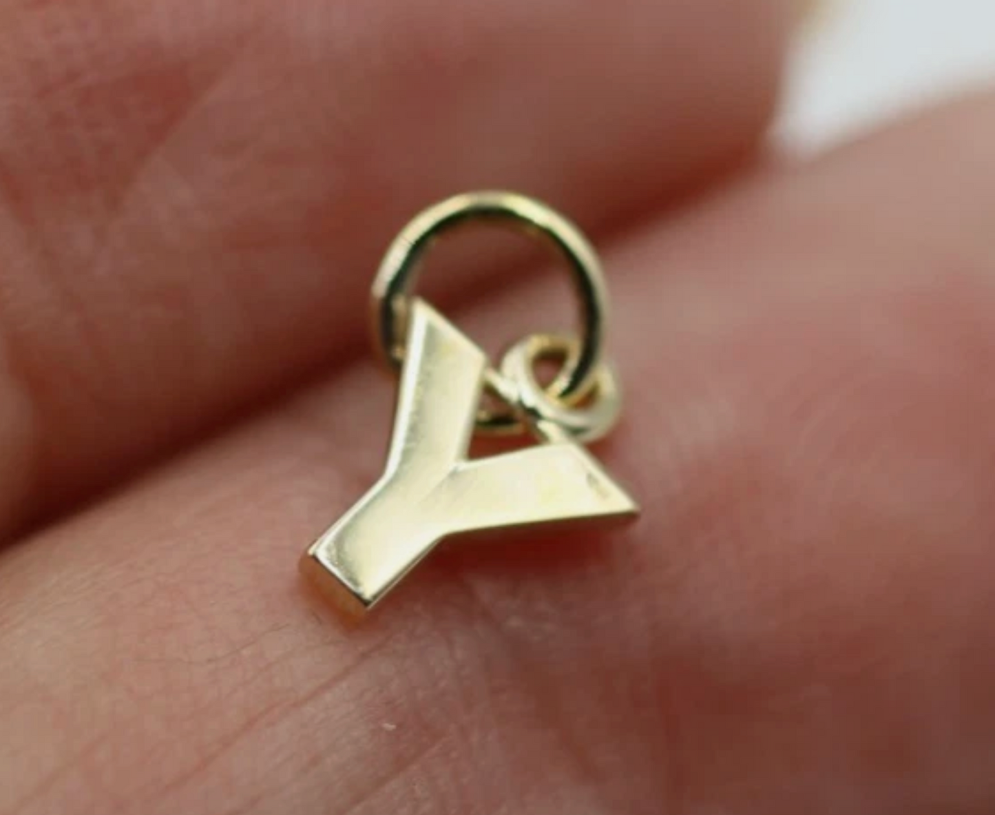 Kaedesigns, Genuine 9ct 9kt Genuine Solid Yellow, Rose or White Gold Initial Pendant Y