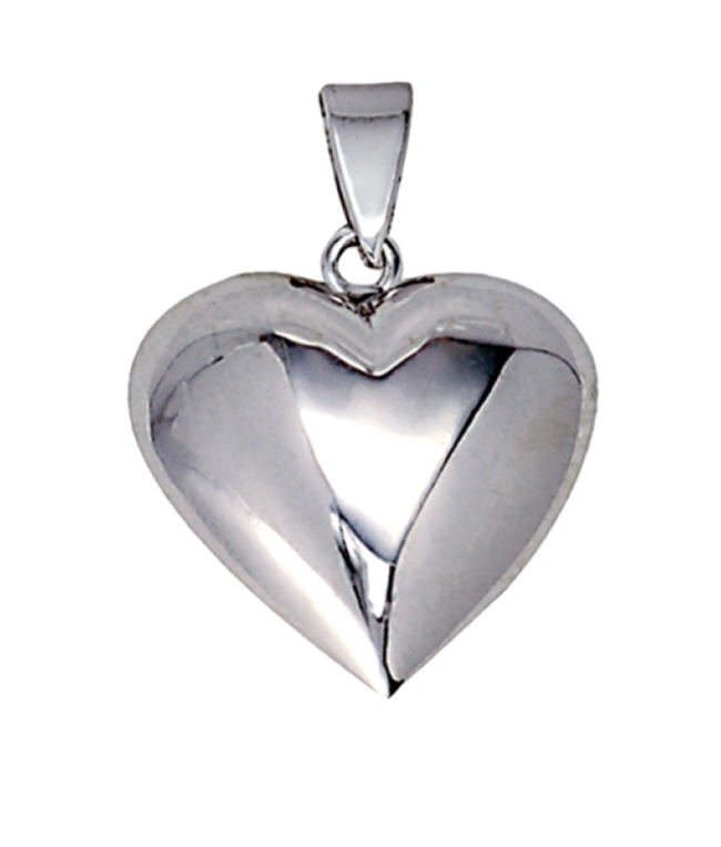 Genuine New Sterling Silver 925 18mm Hollow Puffy Bubble Heart Pendant