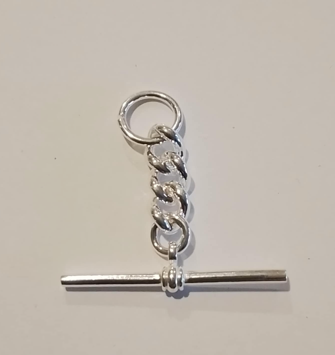 Genuine Sterling Silver 925 T-Bar Links FOB Curb for Necklace/Bracelet