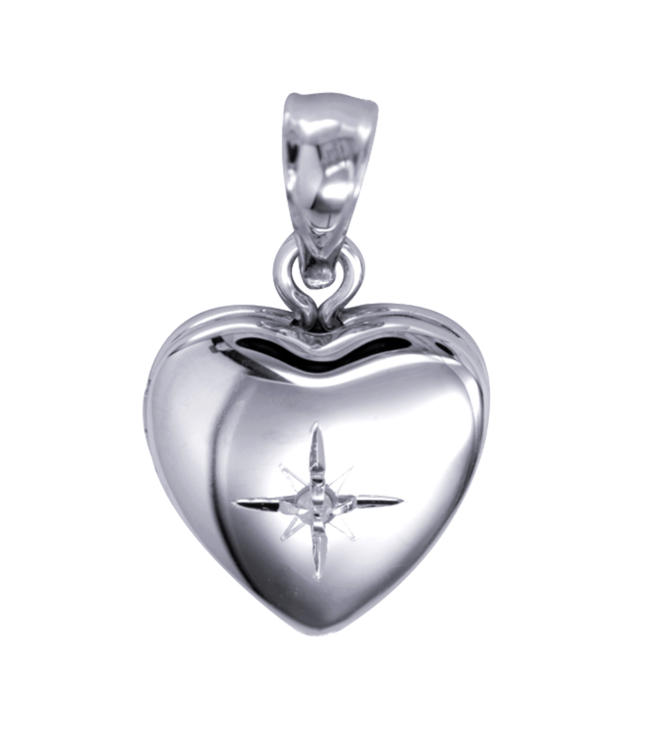 Genuine Sterling Silver Gold Plated or Sterling Silver 12mm 925 Diamond Set Heart Locket Pendant