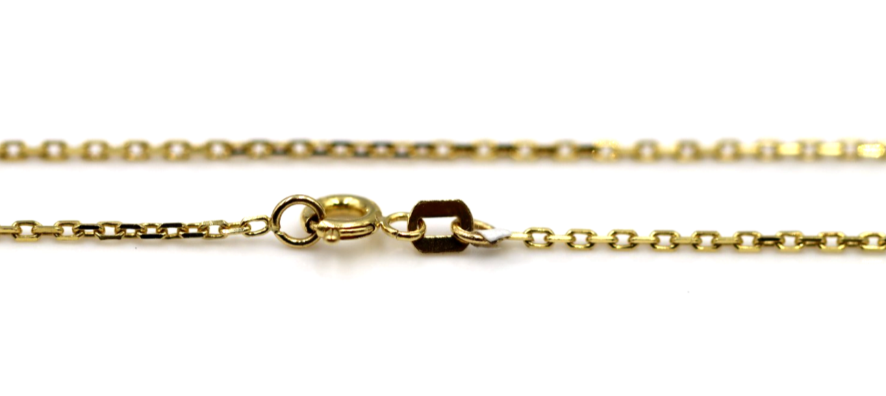 Genuine 18ct 18k 750 Yellow Gold Square Kerb Curb Chain 50cm Necklace Chain
