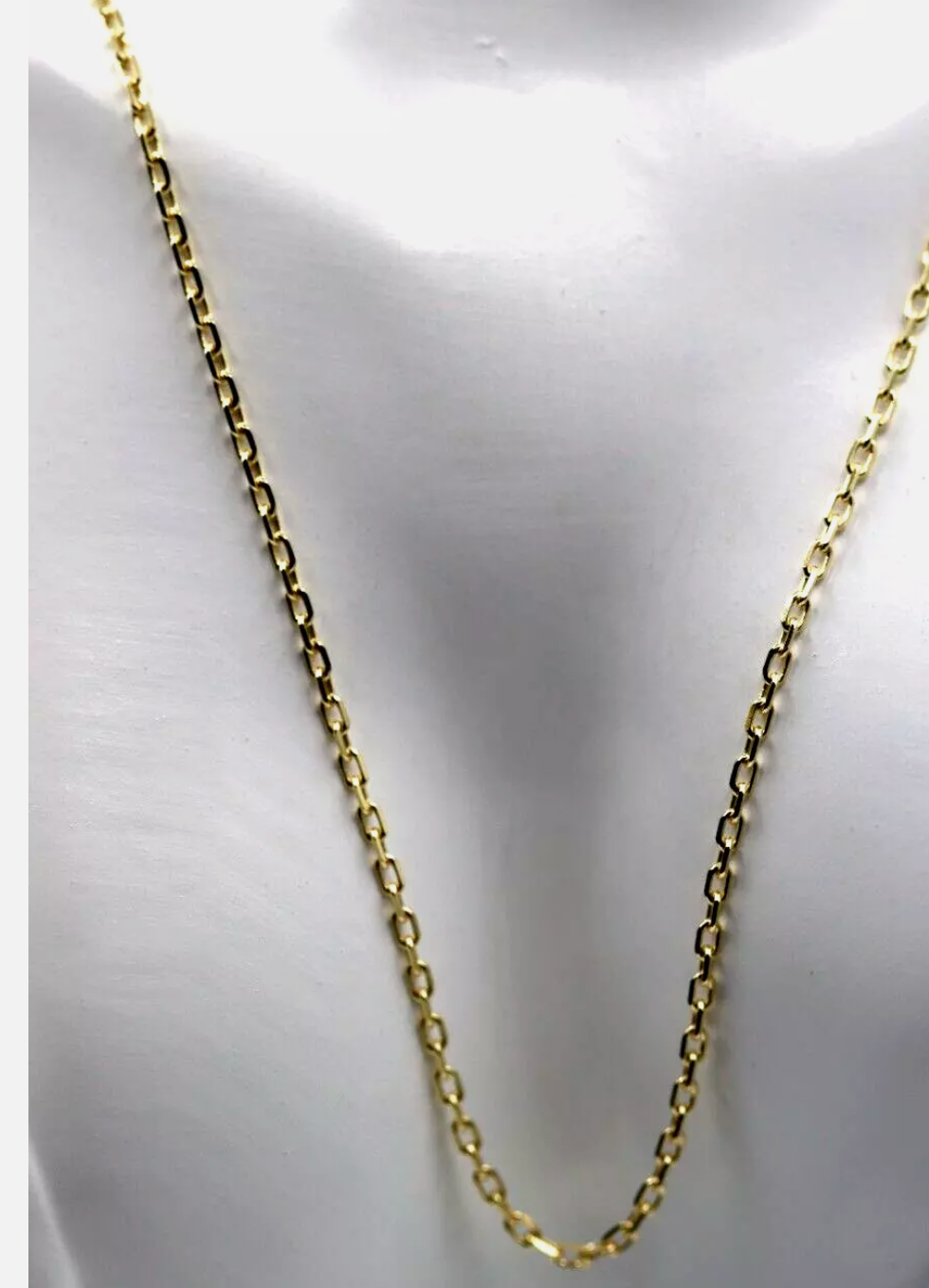 Genuine 18ct Yellow Gold Diamond Cut Anchor 2.20mm 60cm