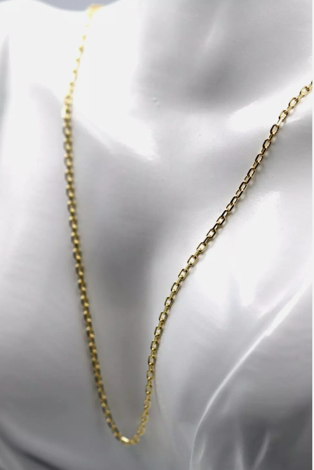 Genuine 18ct Yellow Gold Diamond Cut Anchor 2.20mm 60cm