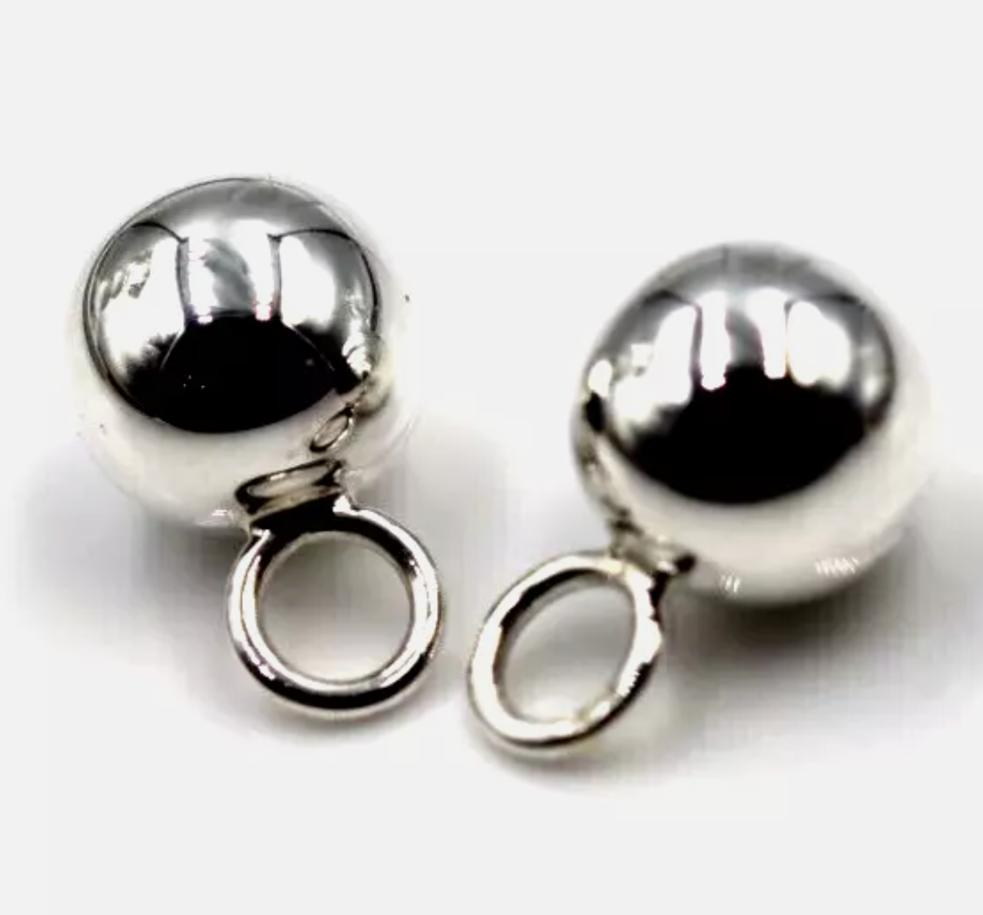 Kaedesigns New Sterling Silver 10mm Ball Plain Balls For Charm Earrings
