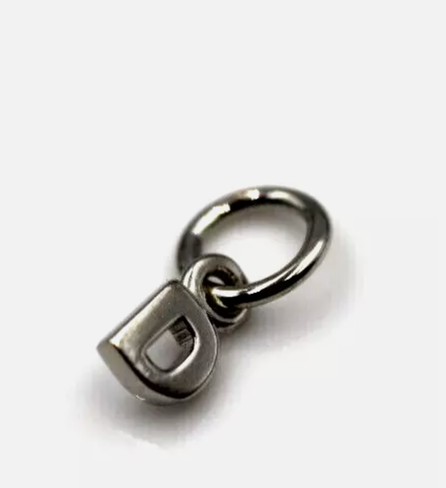 Genuine 9ct 9kt Tiny Very Small Yellow, Rose or White Gold Initial Pendant Charm D