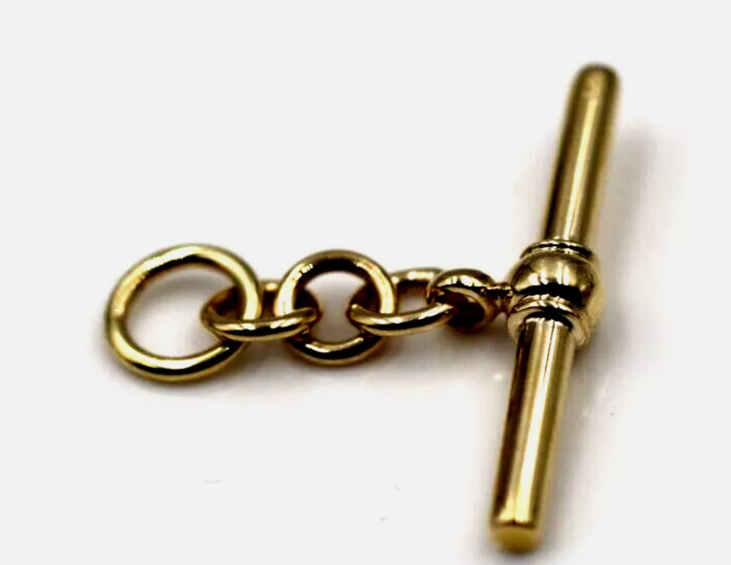Genuine 9ct Yellow, Rose or White Gold T Bar T-Bar for Albert Chain / Necklace