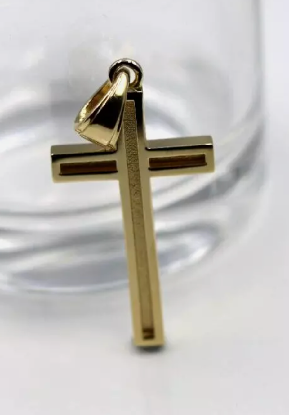 Genuine Solid 18ct 18K Yellow, Rose or White Gold Cross Pendant